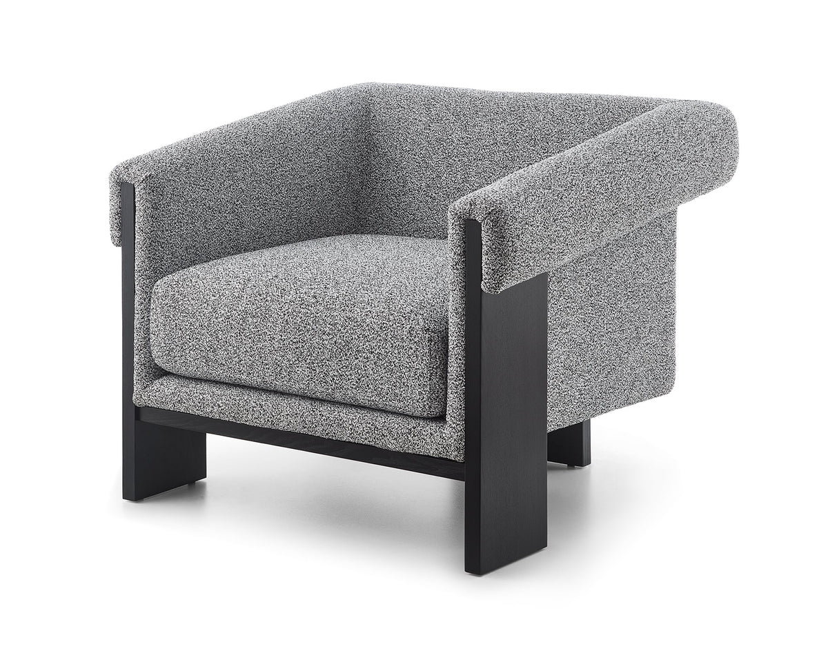 Maplin Occasional Chair  -   Speckle Grey/Matt Black