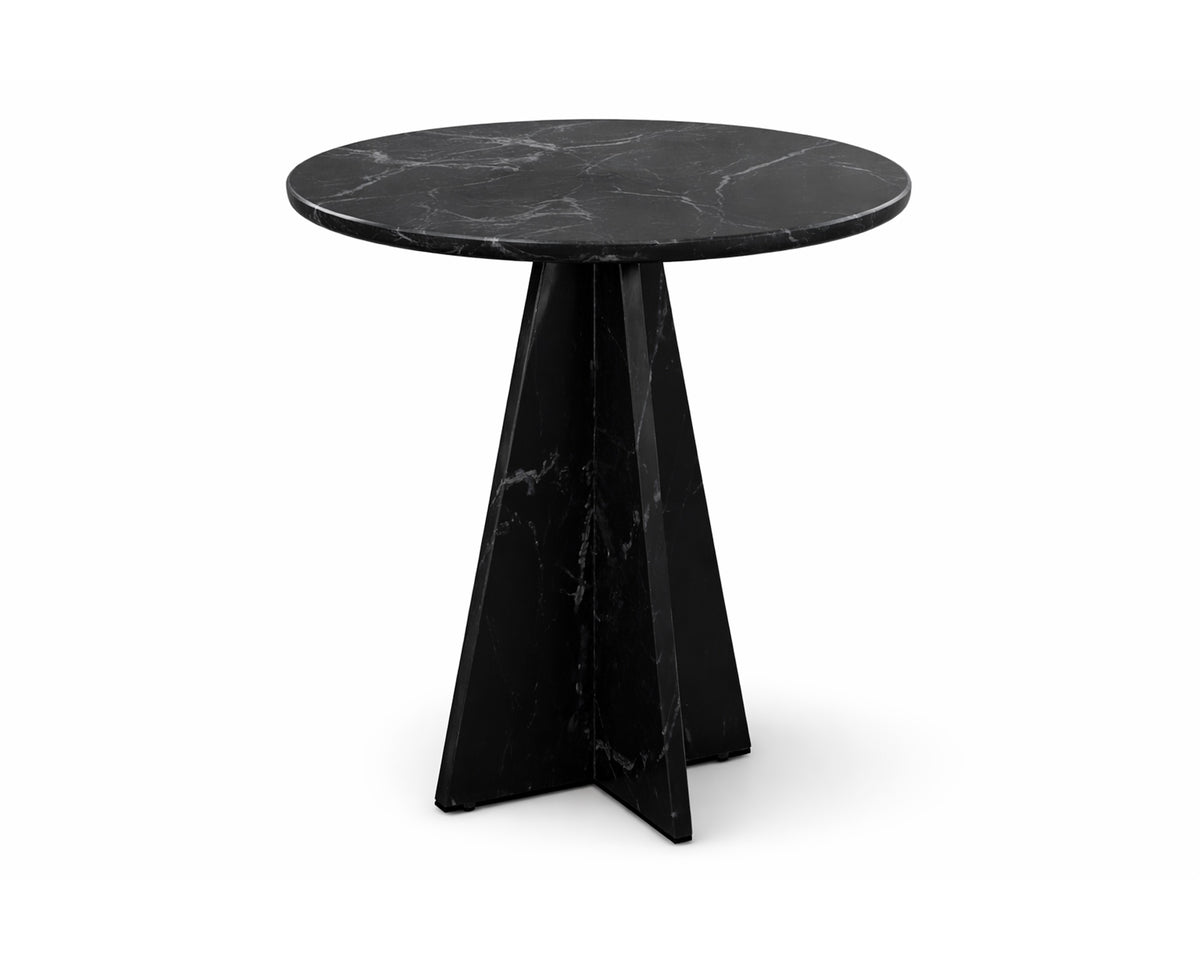 Rodes Side Table - Black Fantasy Marble