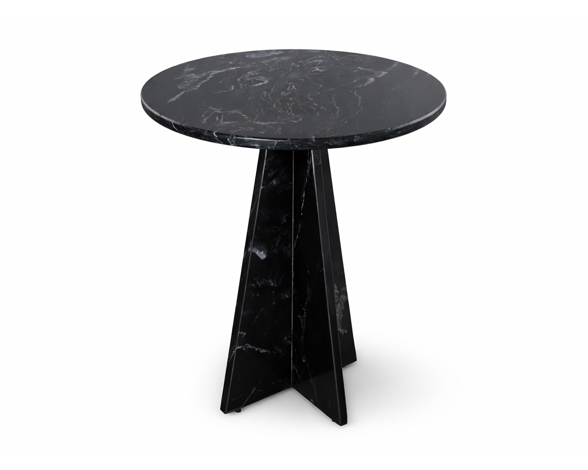 Rodes Side Table - Black Fantasy Marble