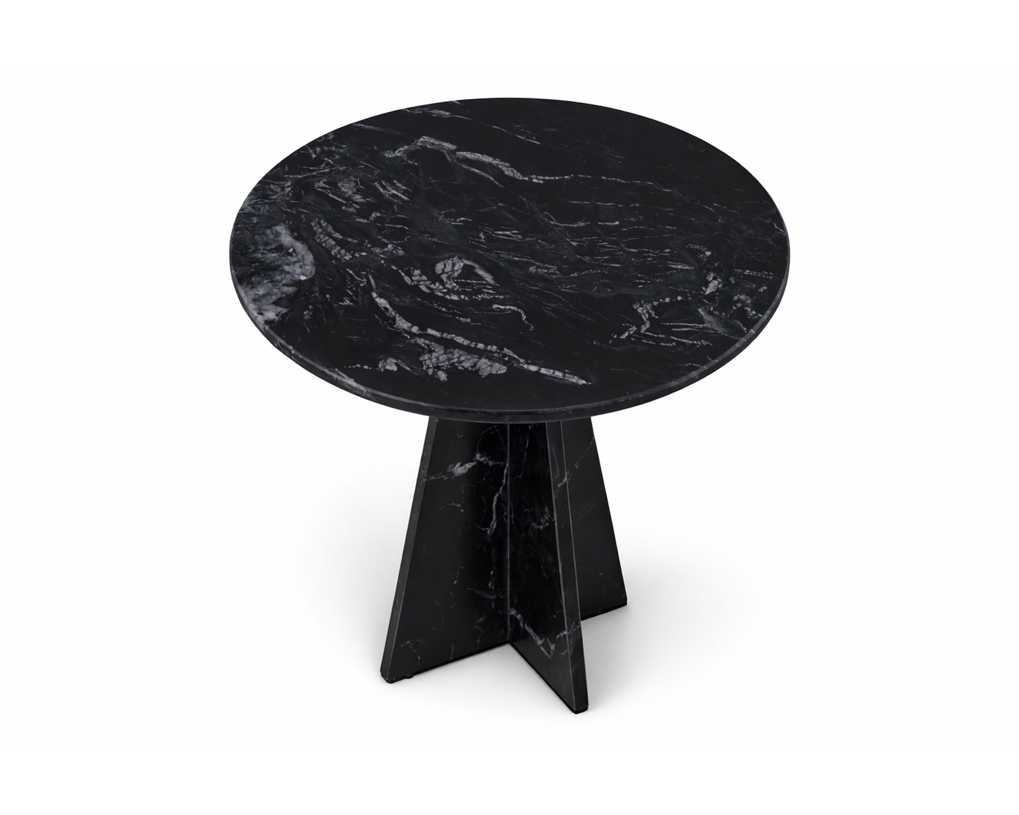 Rodes Side Table - Black Fantasy Marble