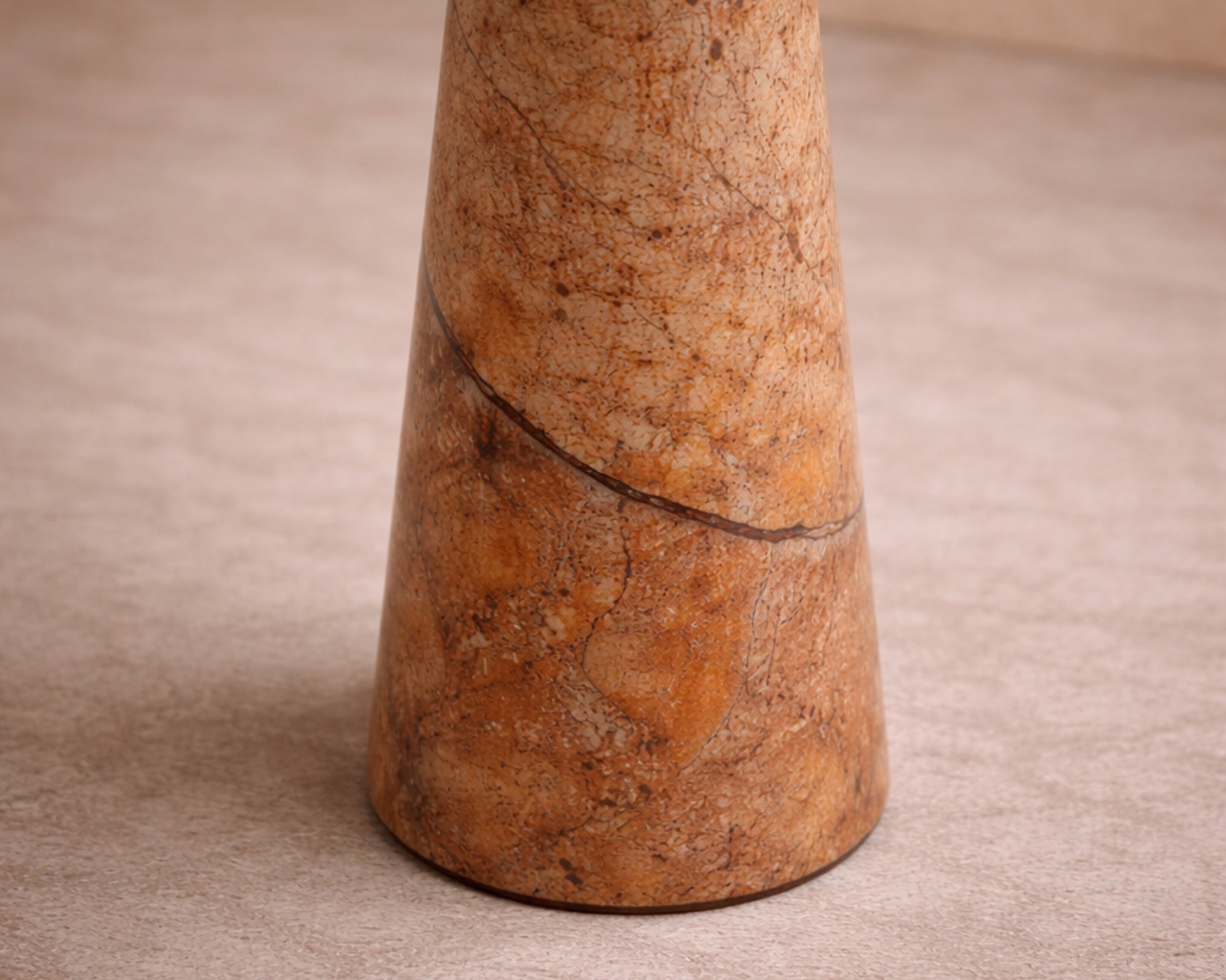 Hermes Side Table - Brown Marble