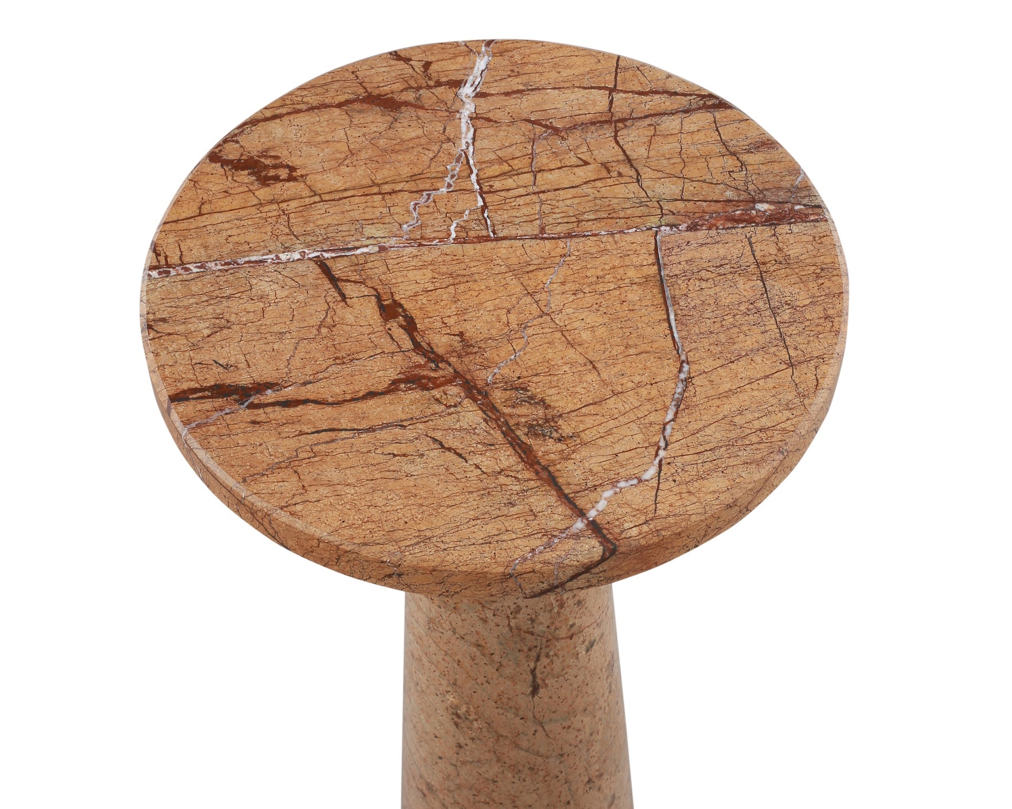 Hermes Side Table - Brown Marble