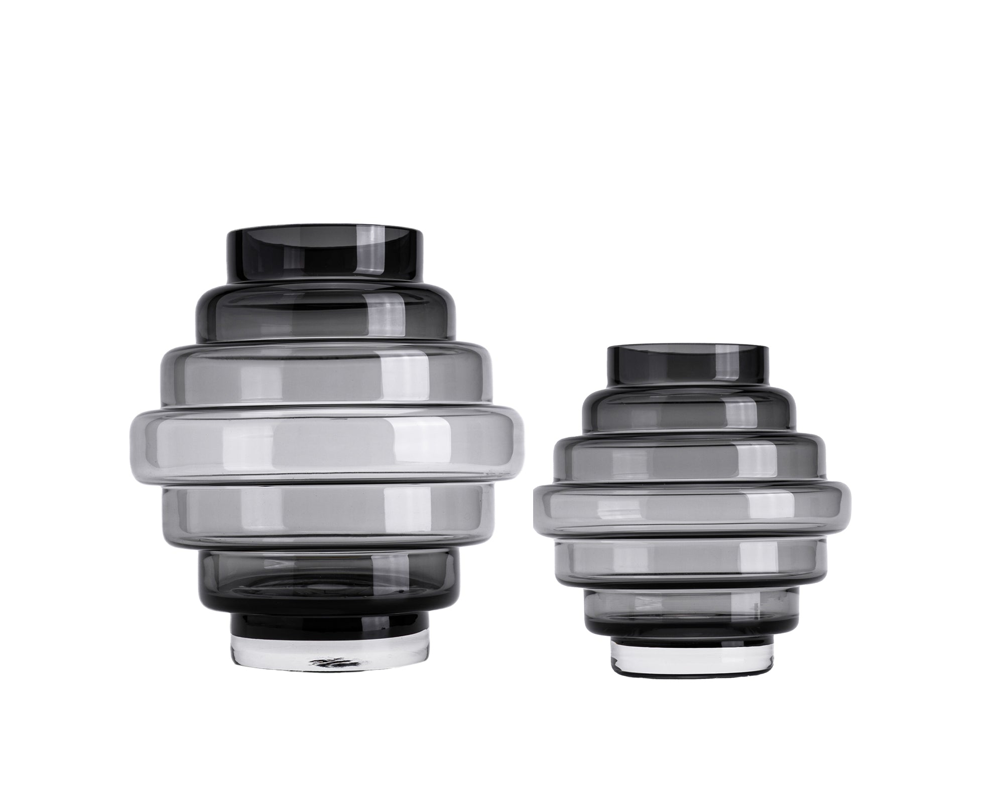 Selba Vase  - Grey Glass
