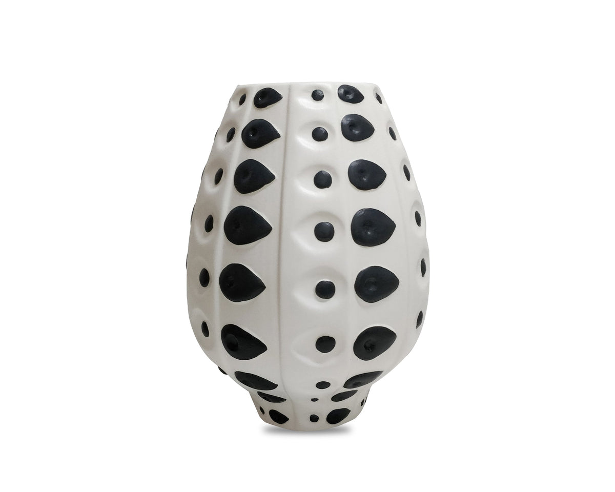 Kelso Vase - Black and White Ceramic