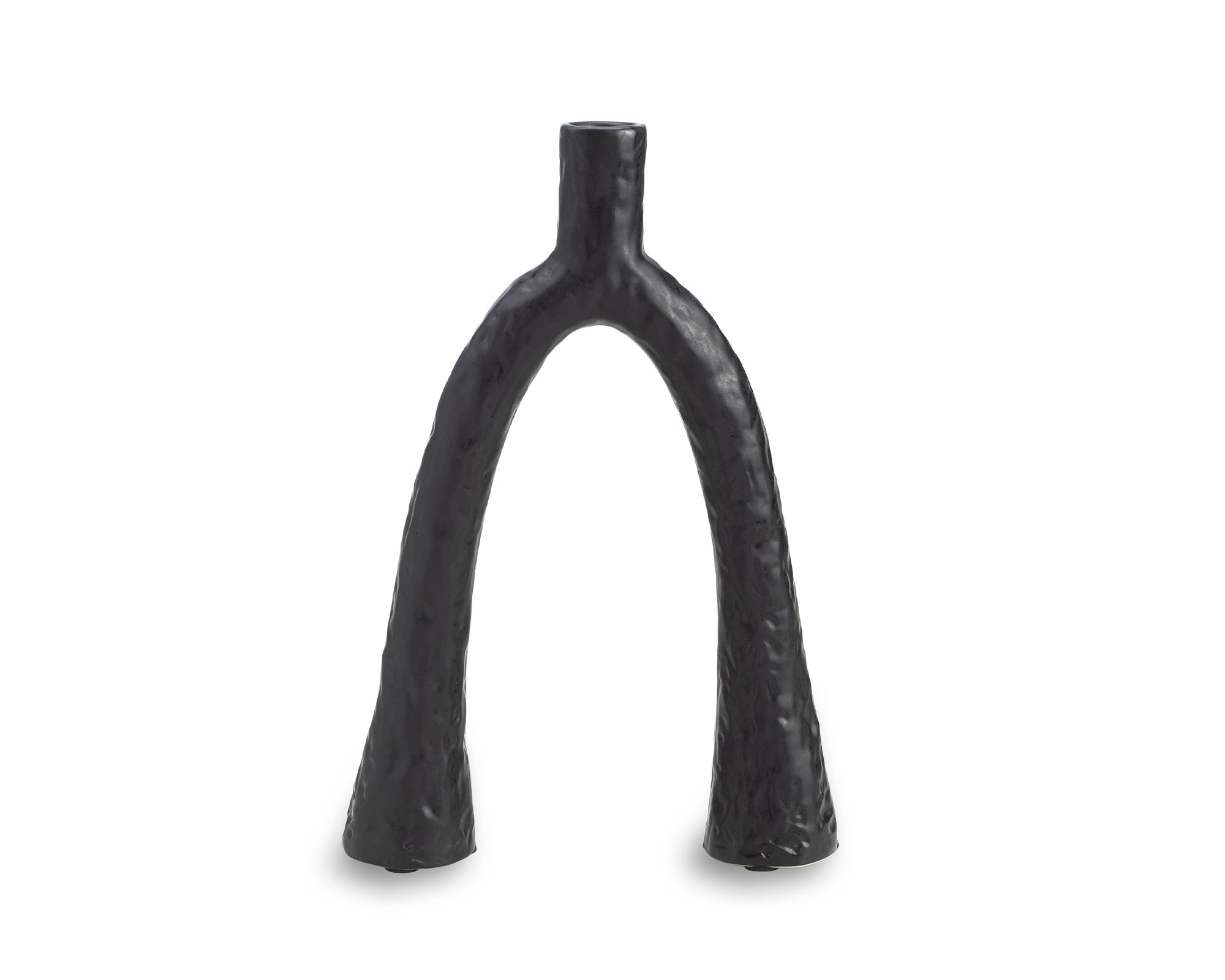 Zion Candle Holder - Black Ceramic