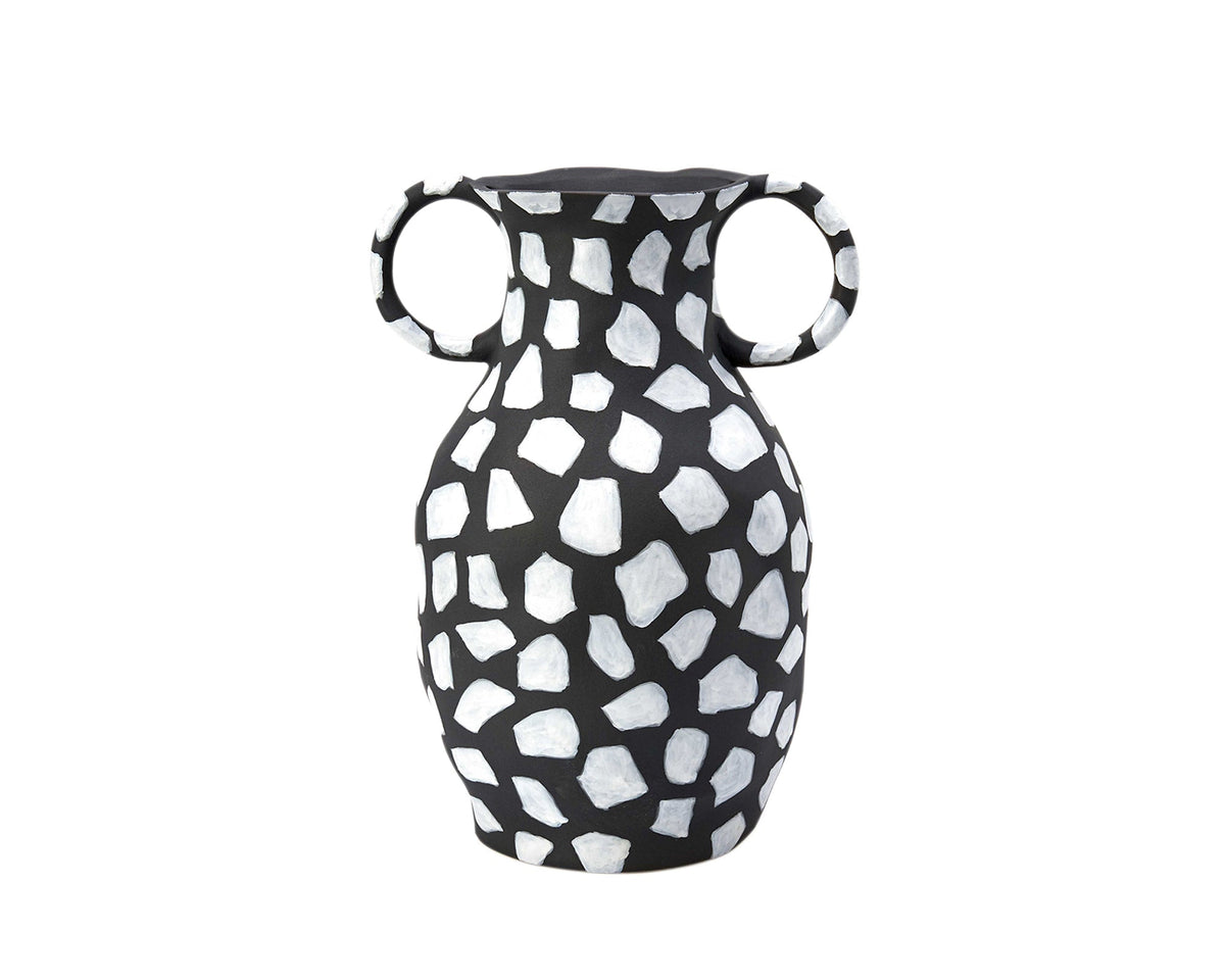 Lark Vase - Black & White Ceramic