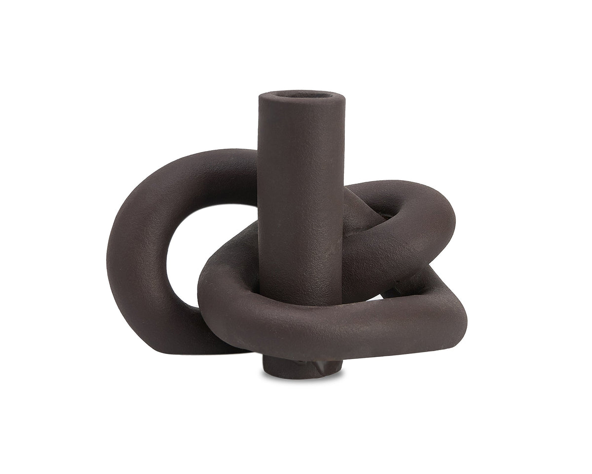 Medusa Candle Stick Holder  -  Earth Brown