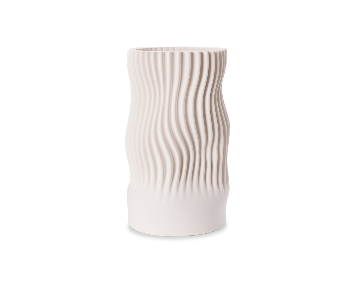 Imera Ceramic Vase  -  White