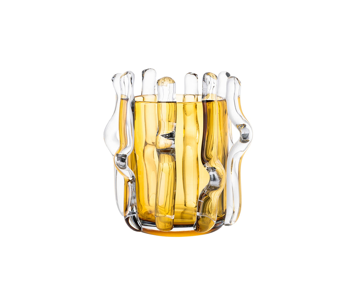 Aura Glass Vase Small  -  Amber