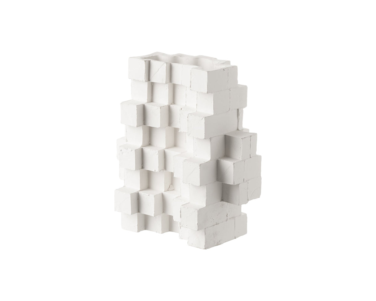 Bloc Ceramic Vase  -  White