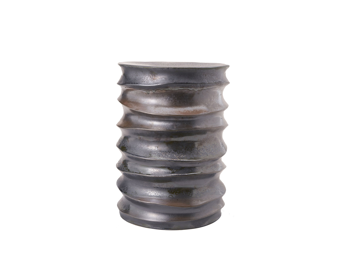 Strata Sculpture - Metalic Charcoal