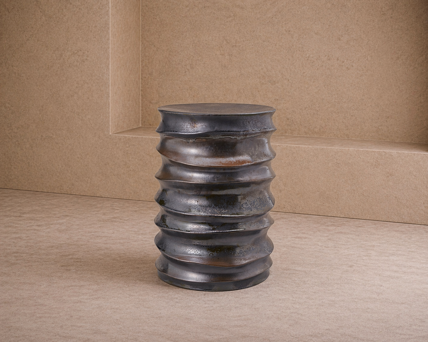 Strata Side Table - Metalic Charcoal