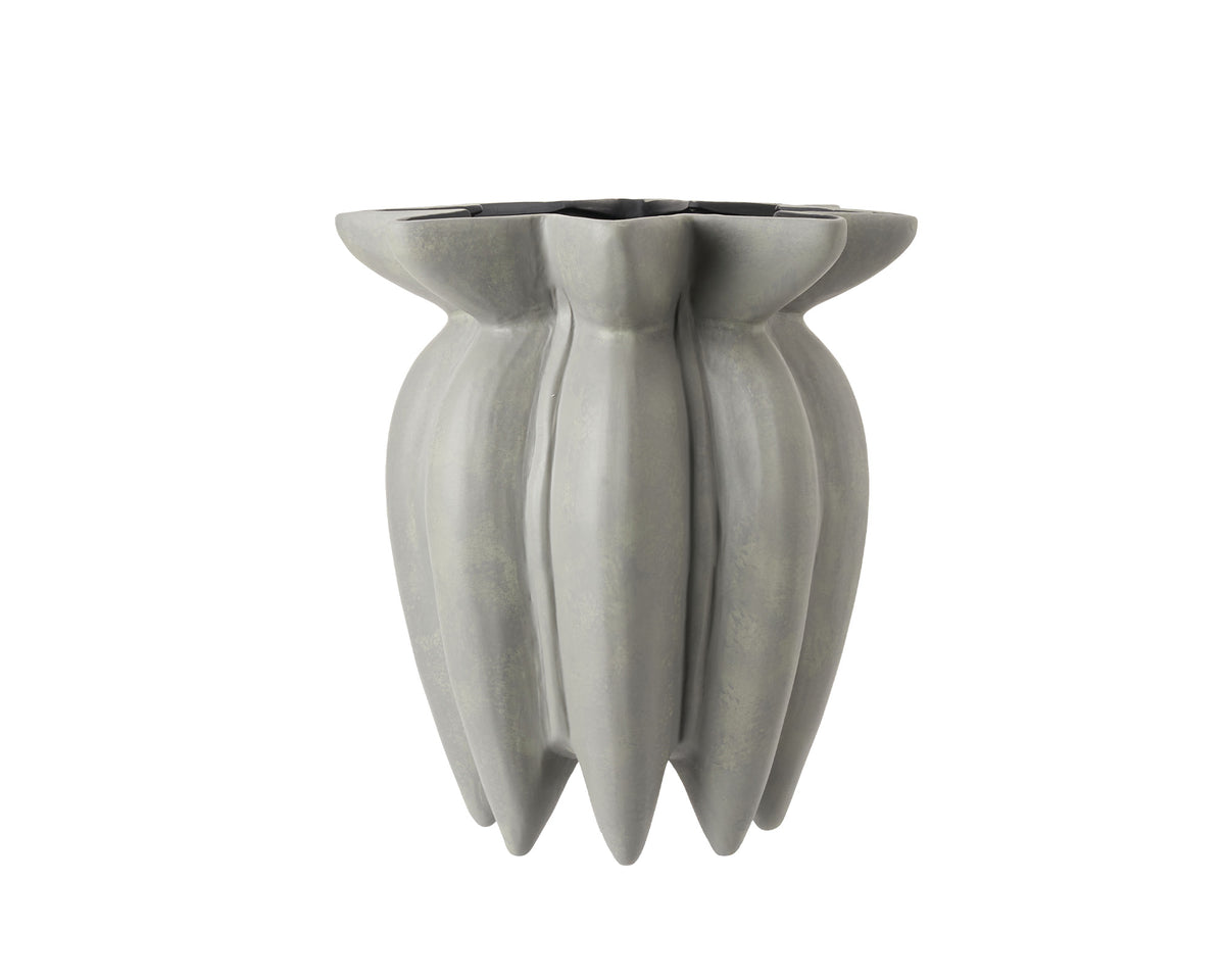 Petra Vase - Medium Grey Ceramic