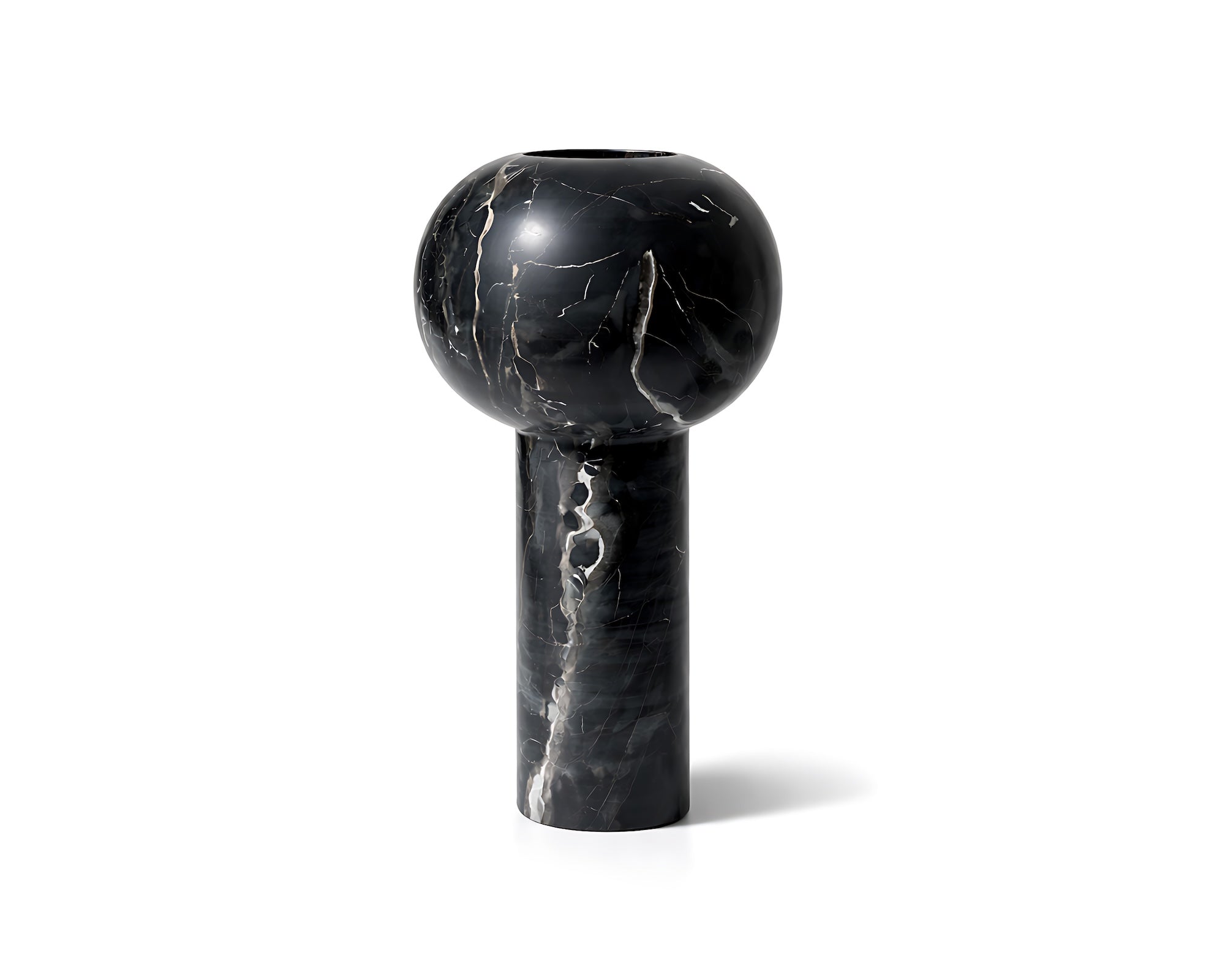 Isadora Large Vase - Black Marble