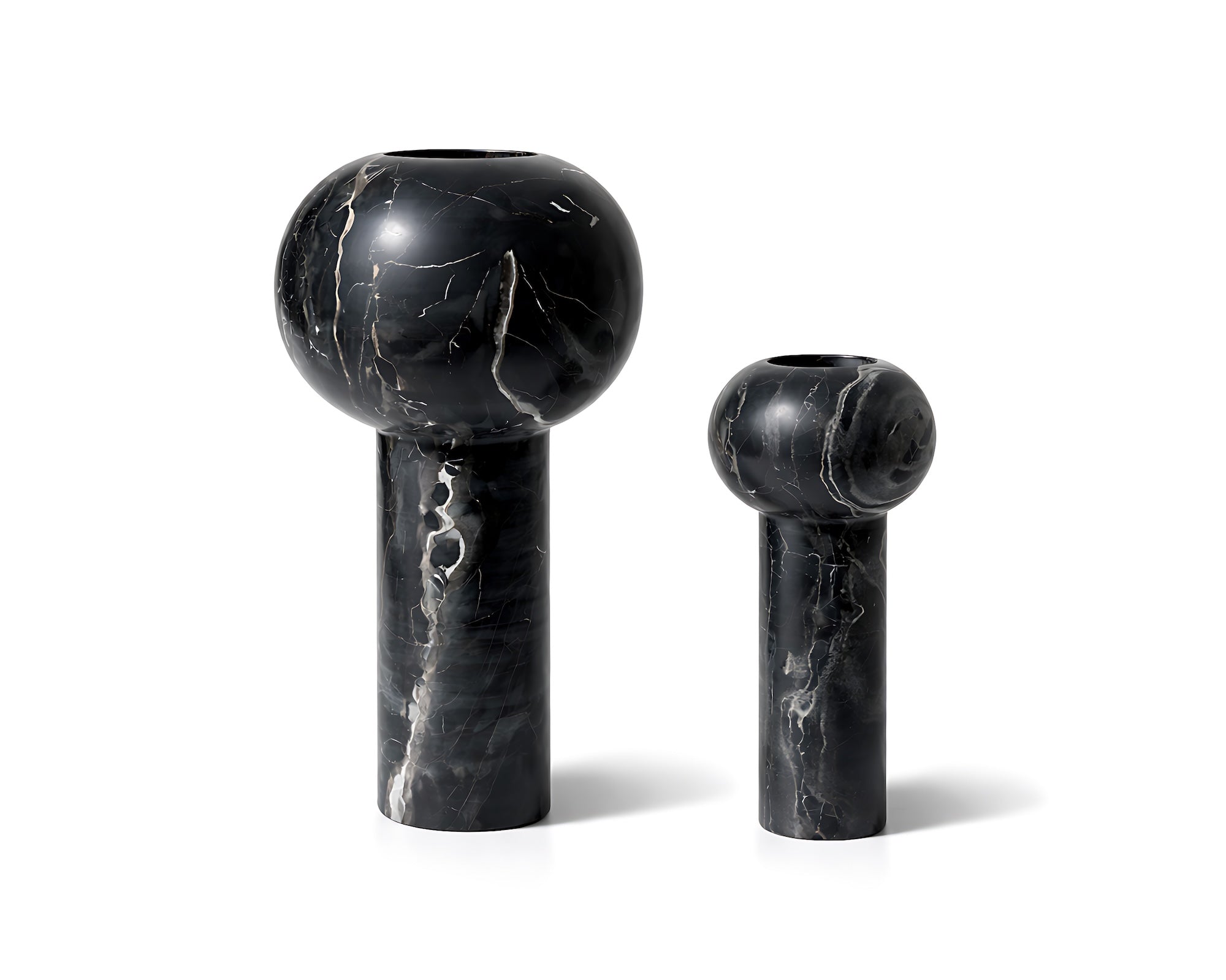 Isadora Large Vase - Black Marble