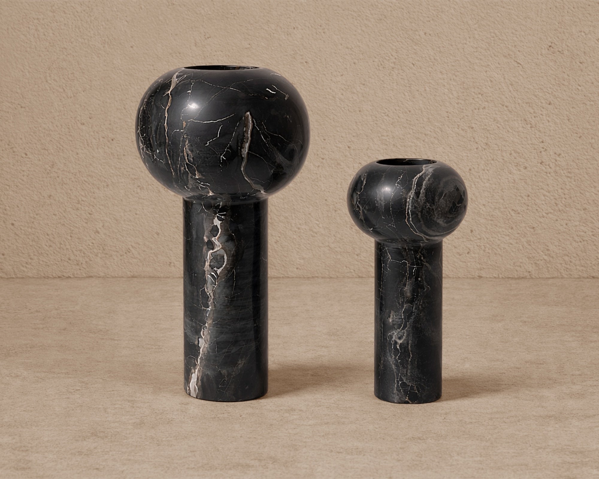 Isadora Large Vase - Black Marble