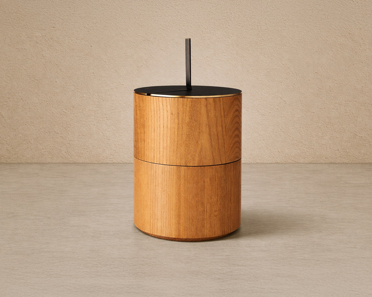 Savina Large Box - Brown Wood/Metal