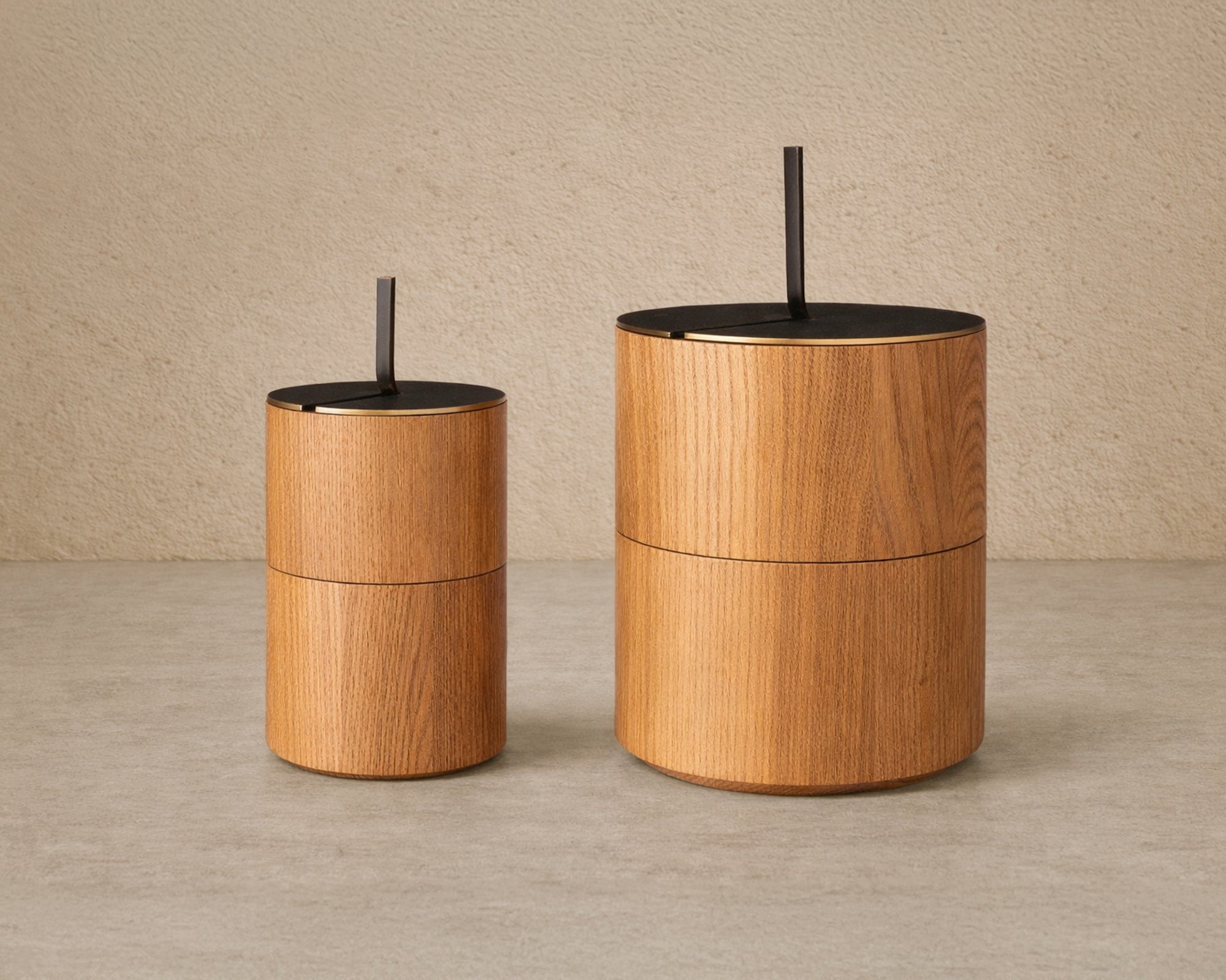 Savina Small Box - Brown Wood/Metal