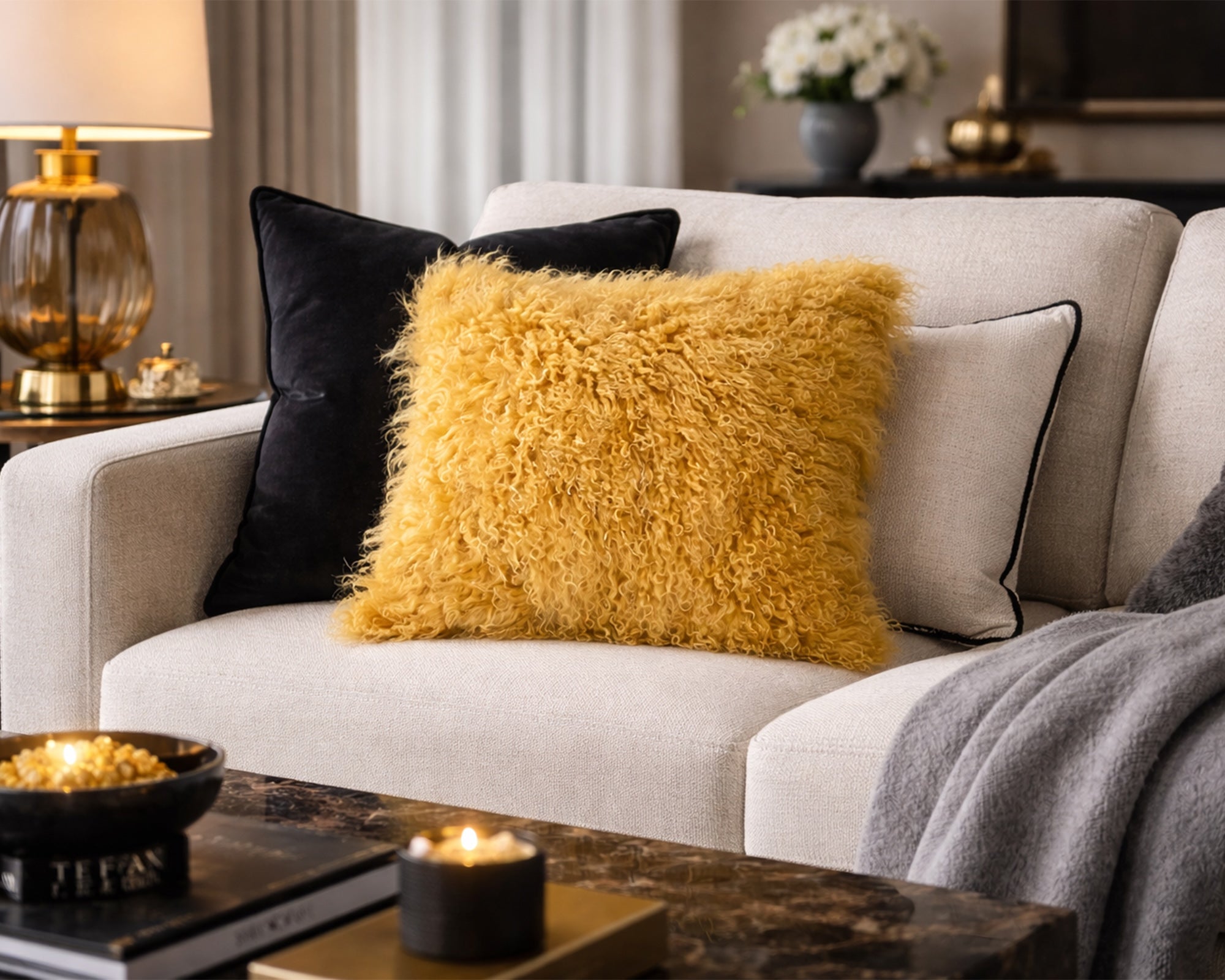 Ametra Pillow - Warm Mustard