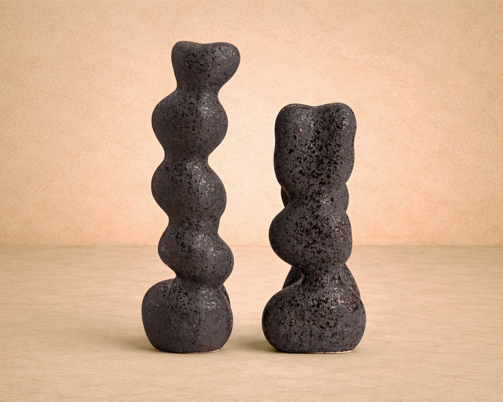 Ravena Small Sculpture - Charcoal Ceramic