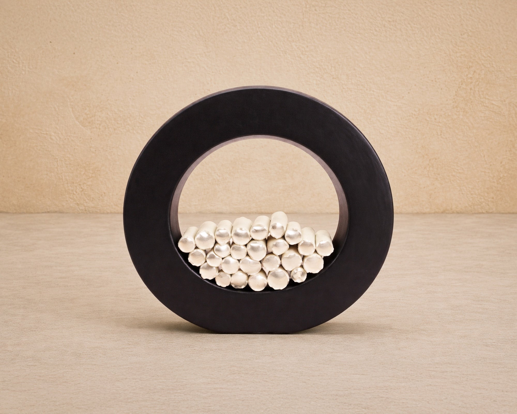 Nerossa Sculpture - Chalky Ivory Ceramic