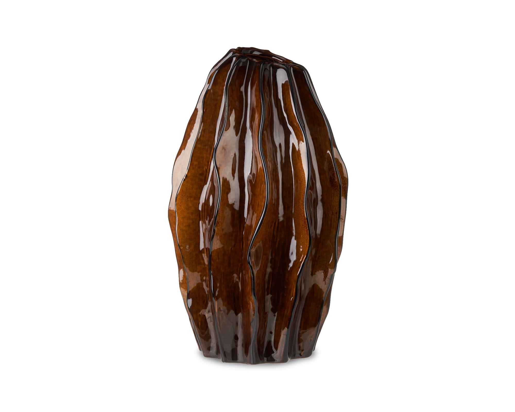 Taviano Sculpture - Dark Caramel Glass