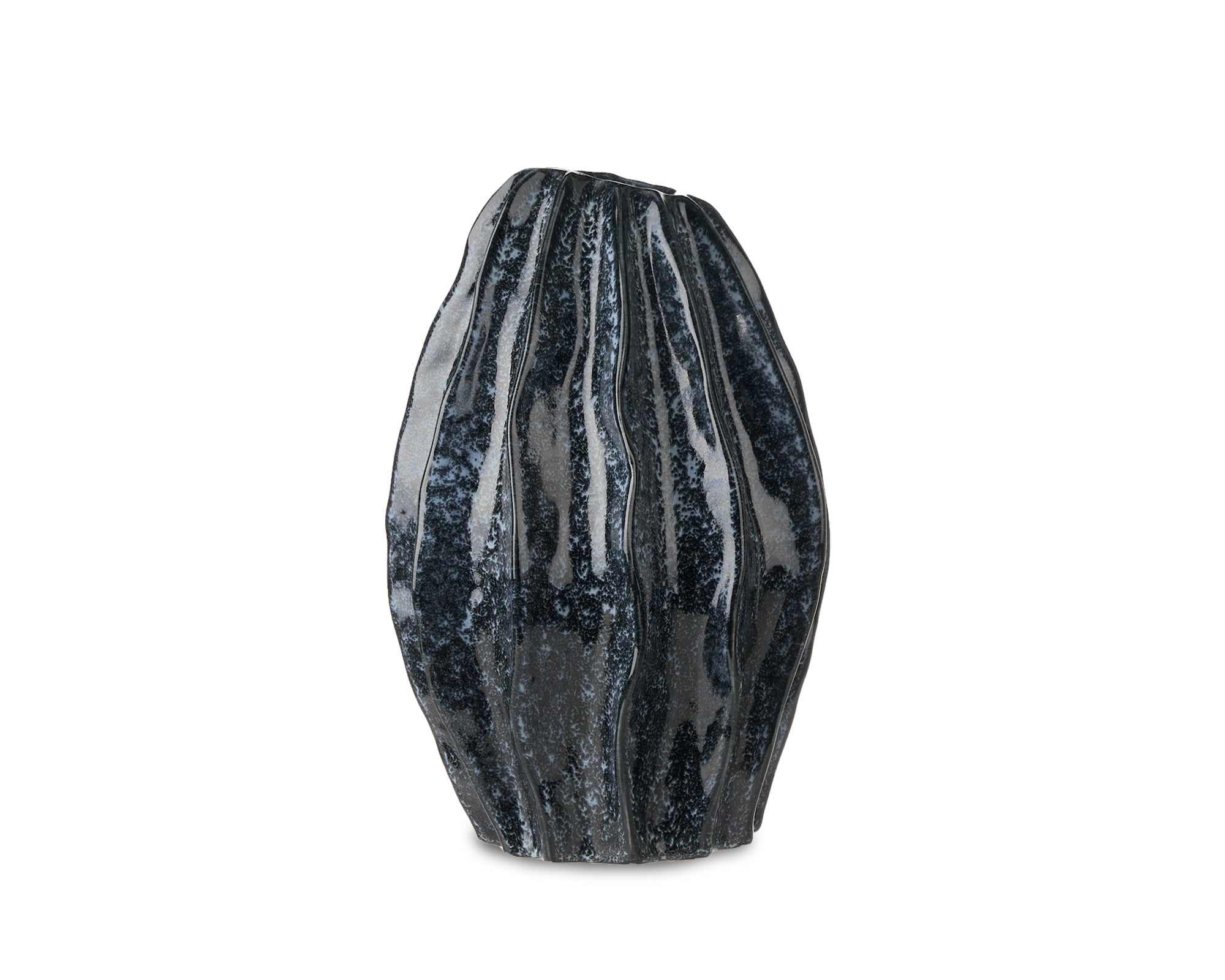 Taviano (Small) Sculpture - Deep Charcoal Glass