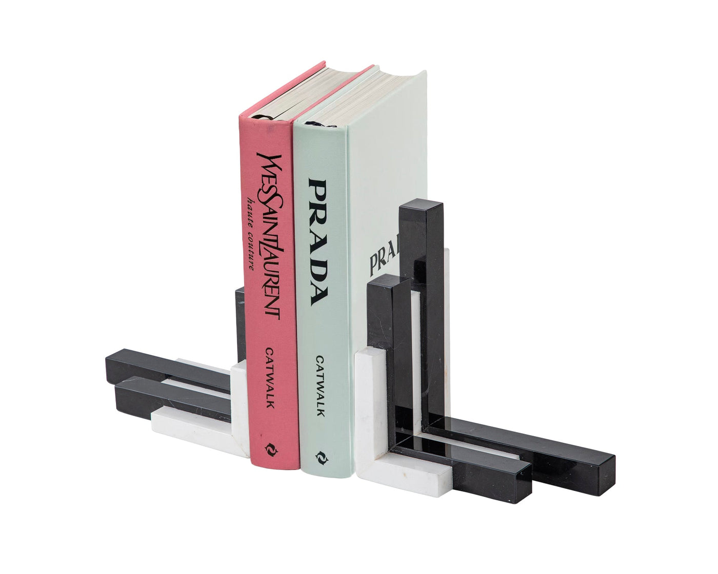 Tamo Bookend - White and Black Marble