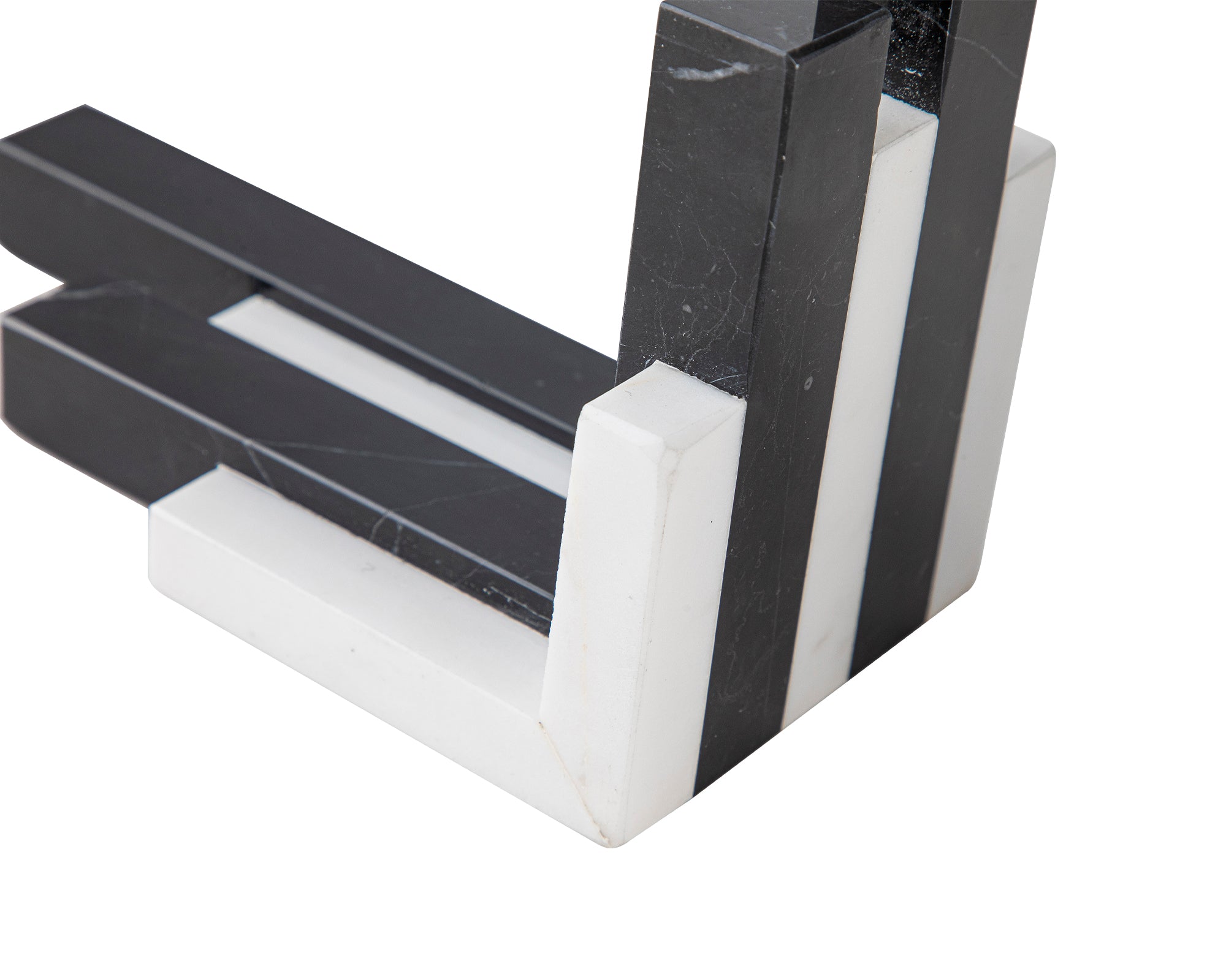 Tamo Bookend - White and Black Marble
