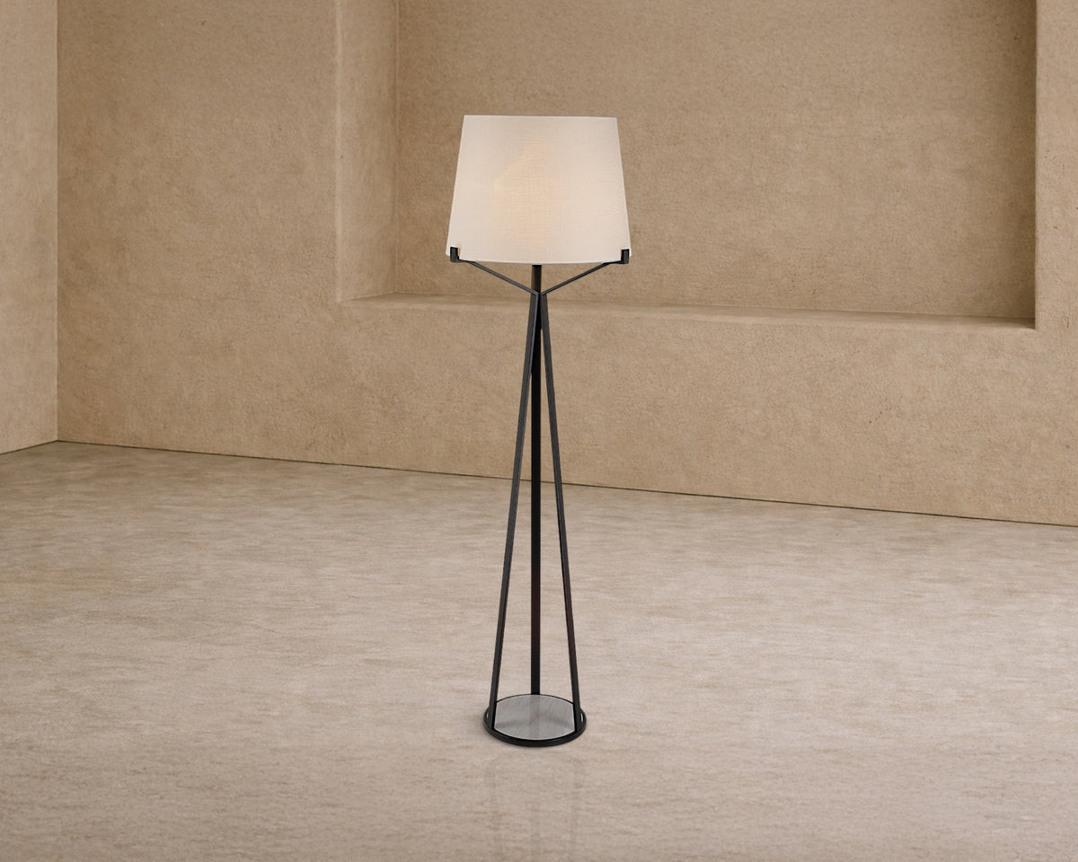 Luca Floor Lamp - White Marble Base