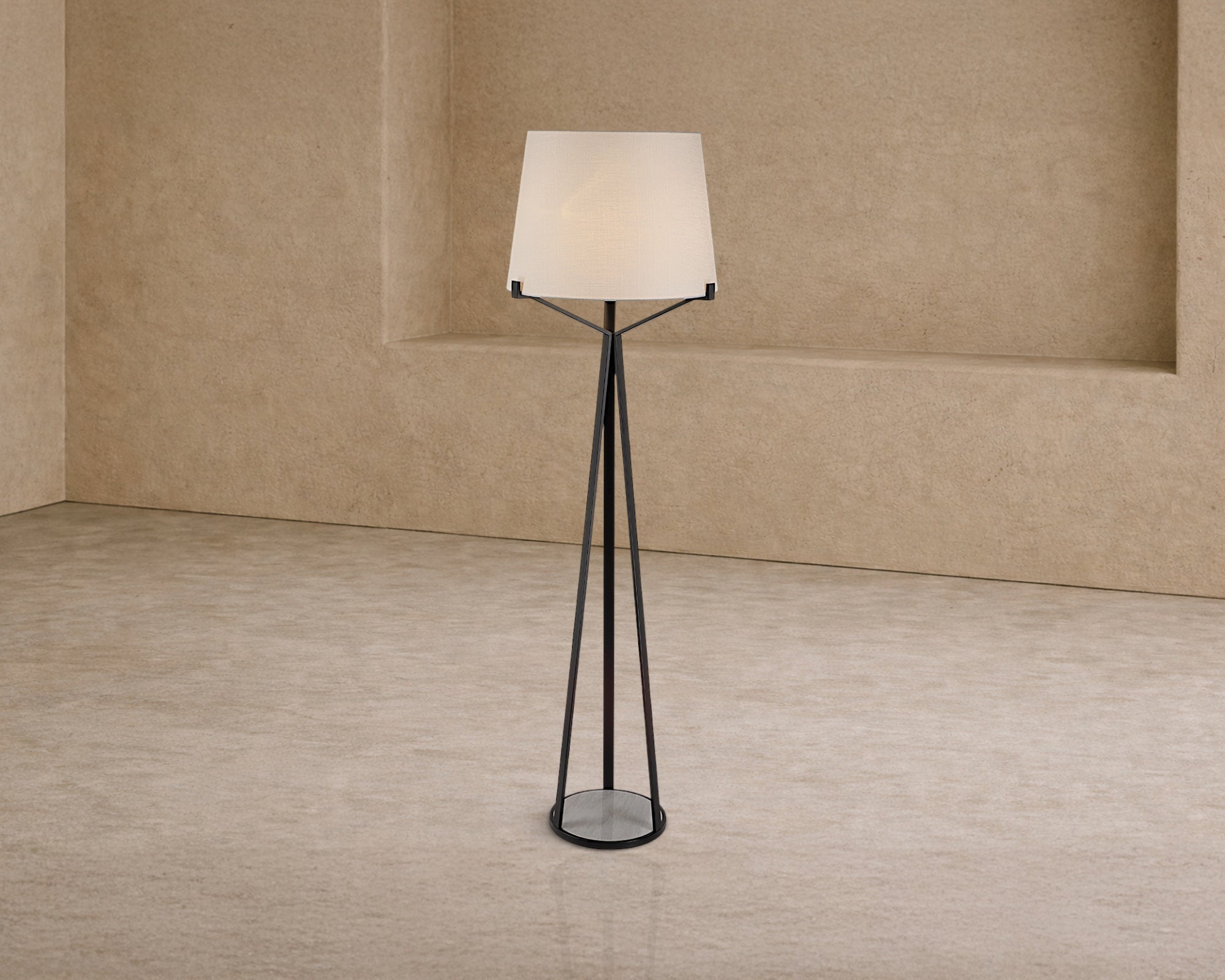 Luca Floor Lamp - White Marble Base