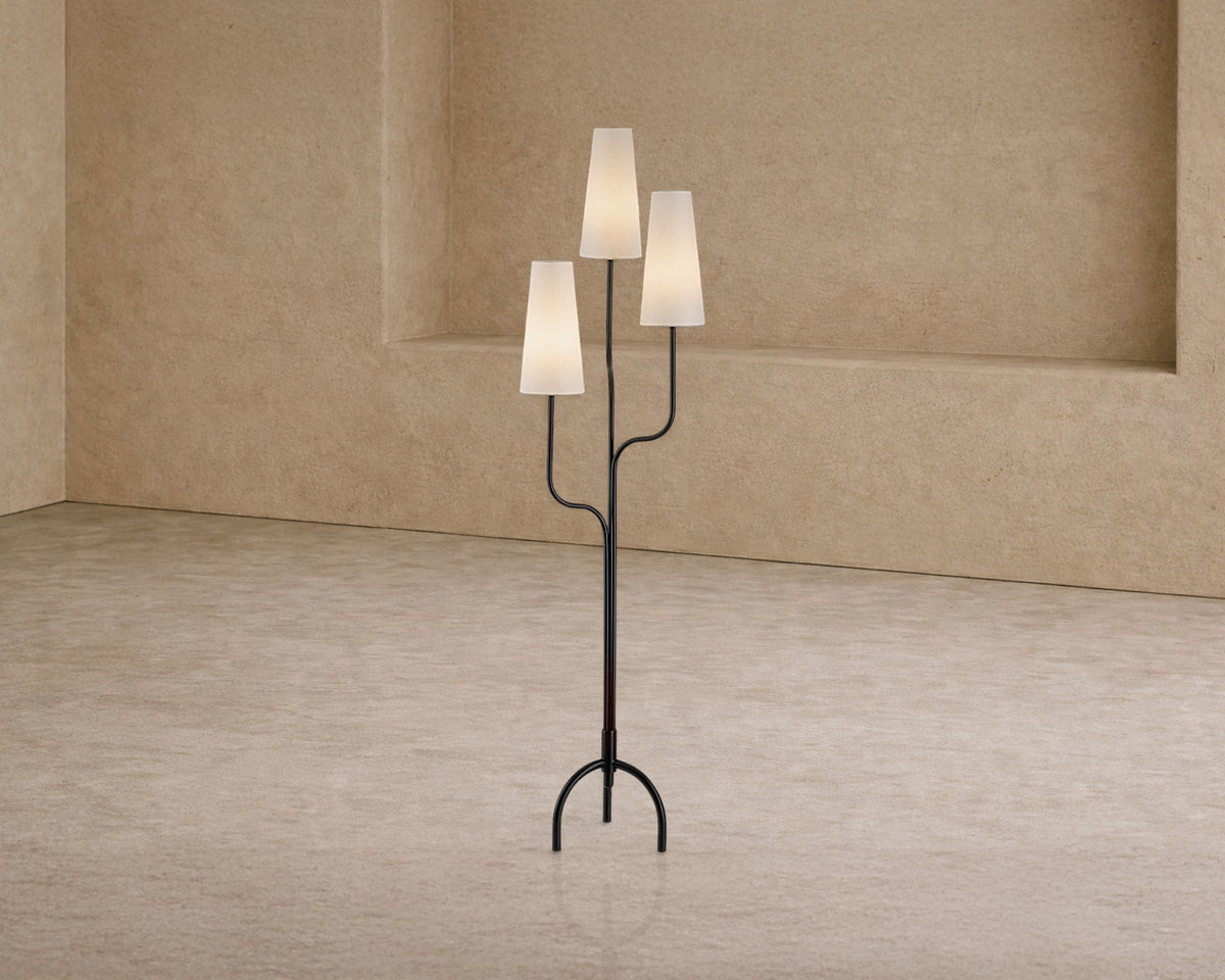 Poiset Floor Lamp - Black Matt Metal