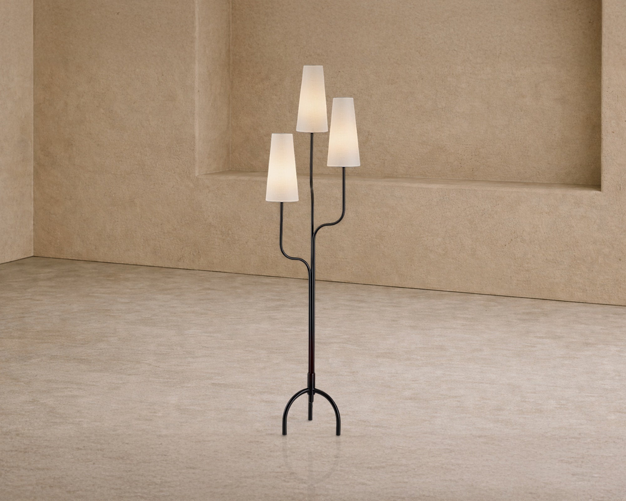 Poiset Floor Lamp - Black Matt Metal