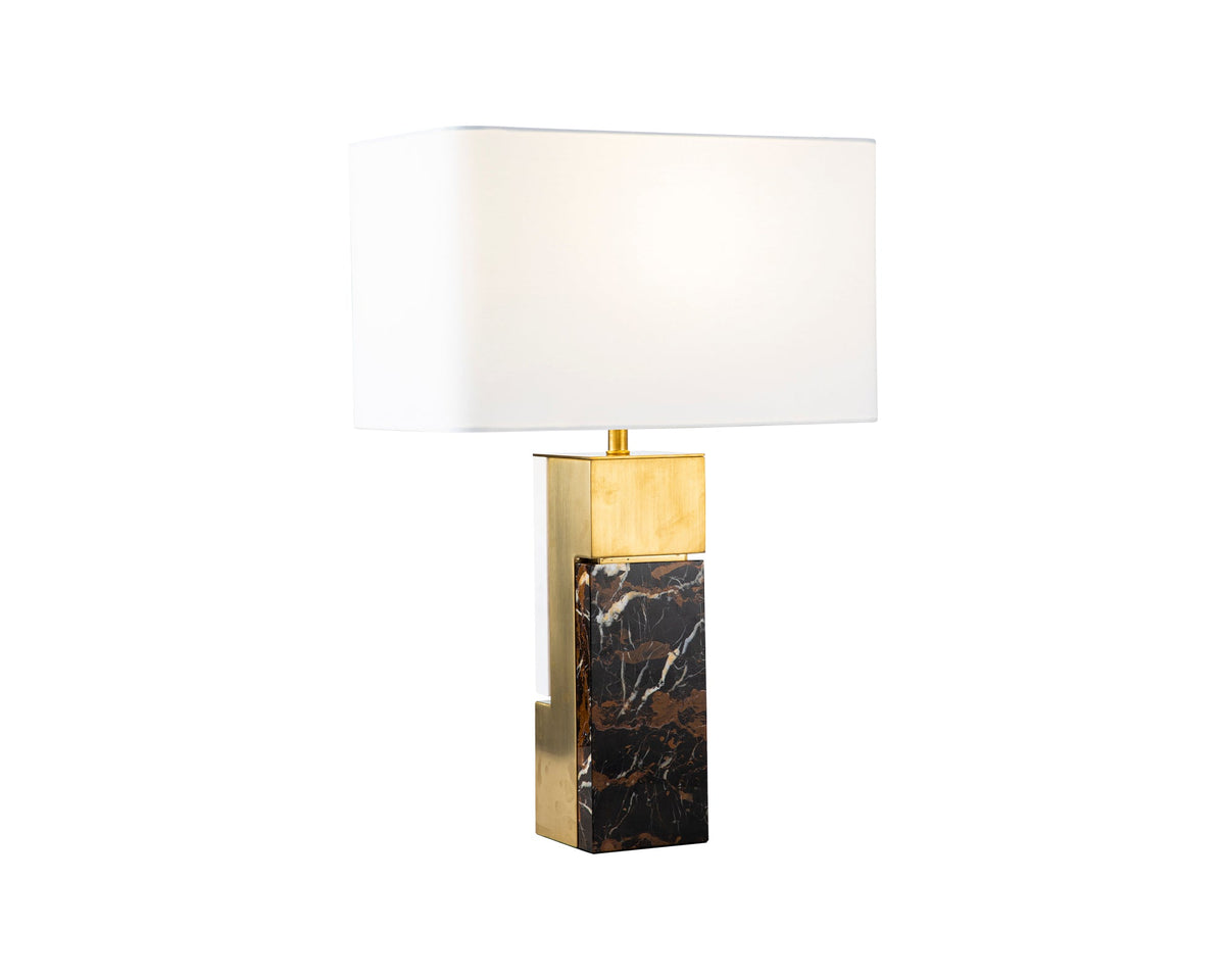 Rakke Table Lamp - Marble and Gold Brushed Titanium