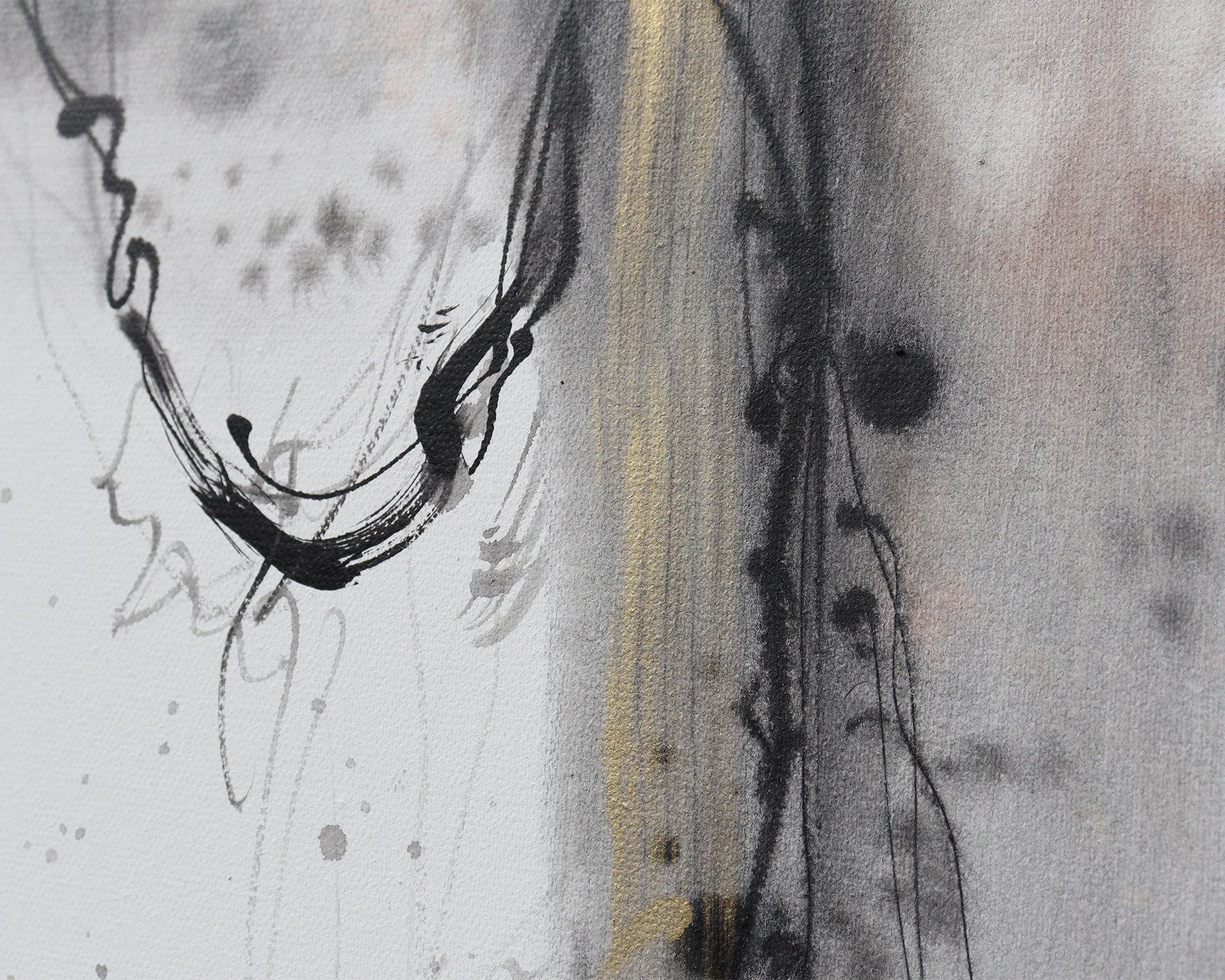 Meraki Oil Painting - Black and Gold