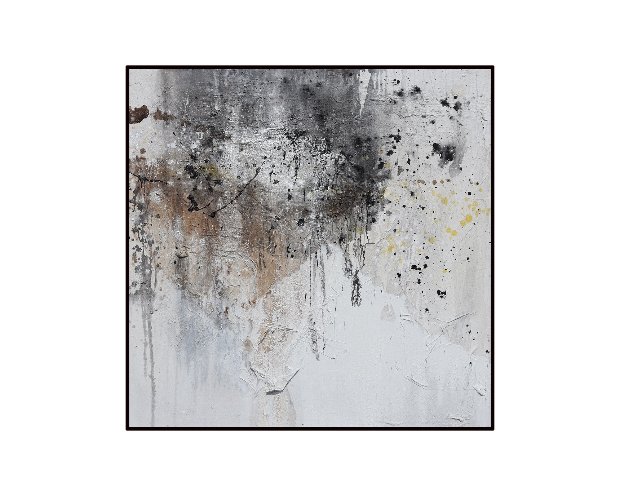 Minomi Oil Painting - Brown and White