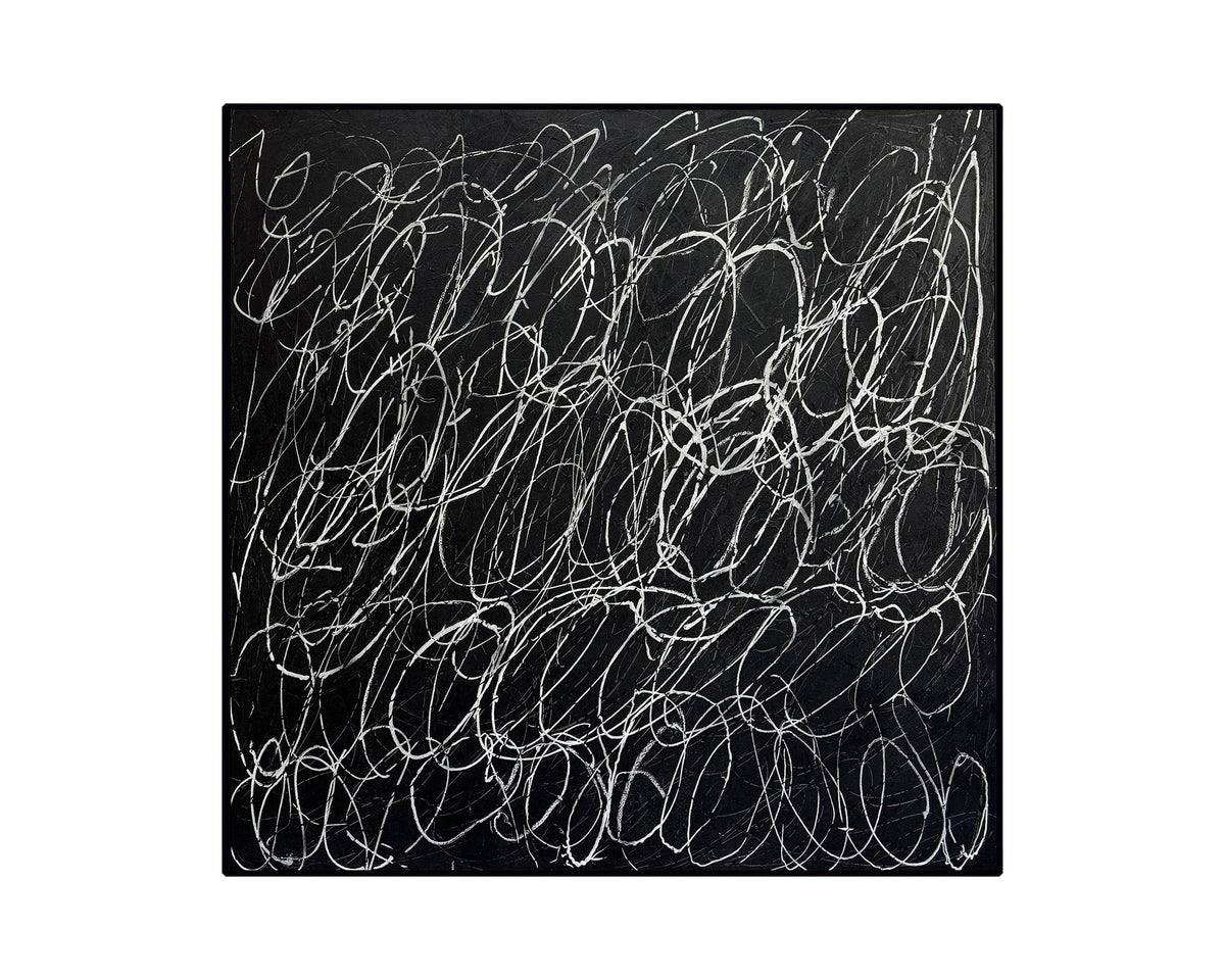 Rhythm of Silence Oil Painting - Black and White