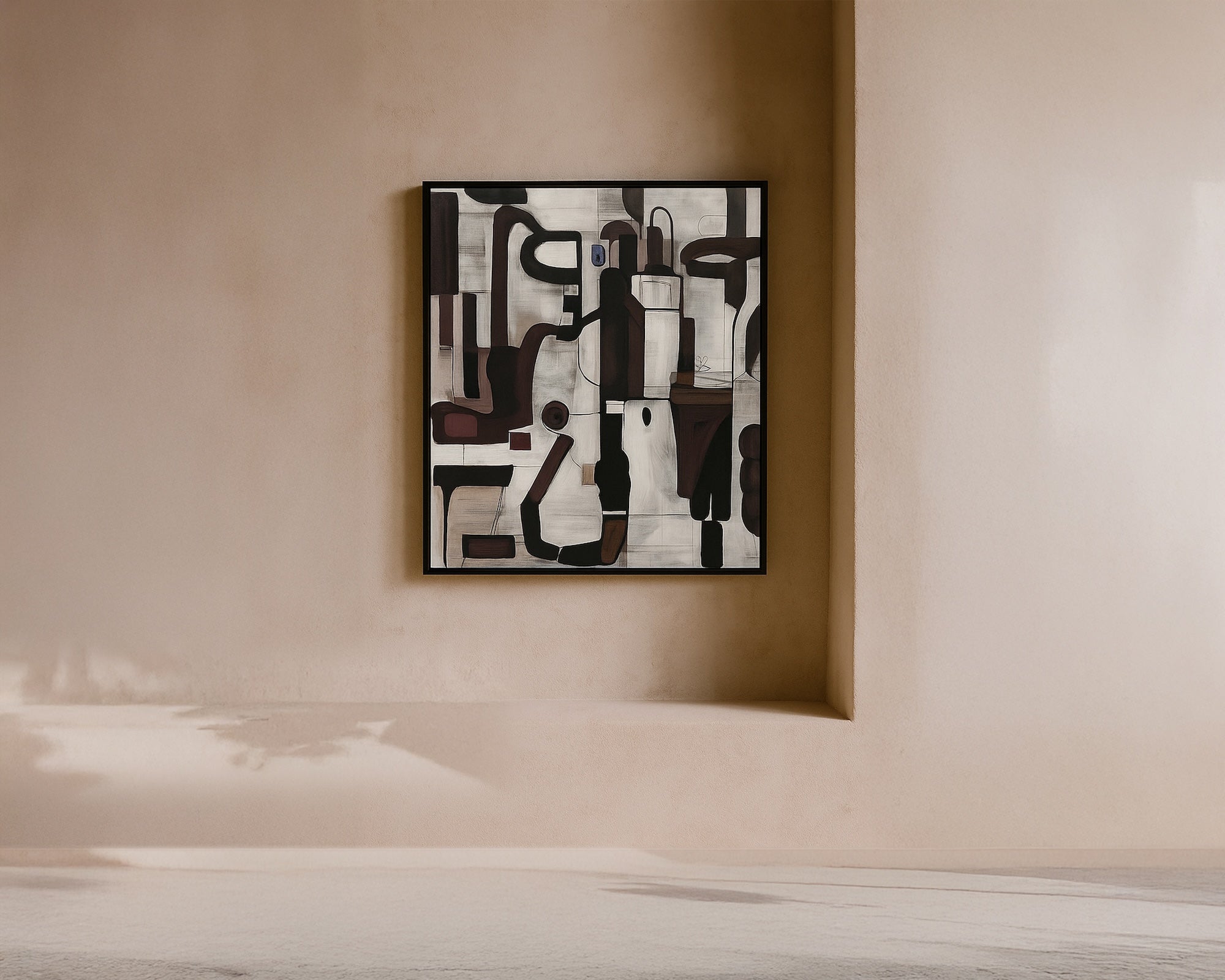 Axiom Oil Painting - Hand Painted/Black Wood Frame