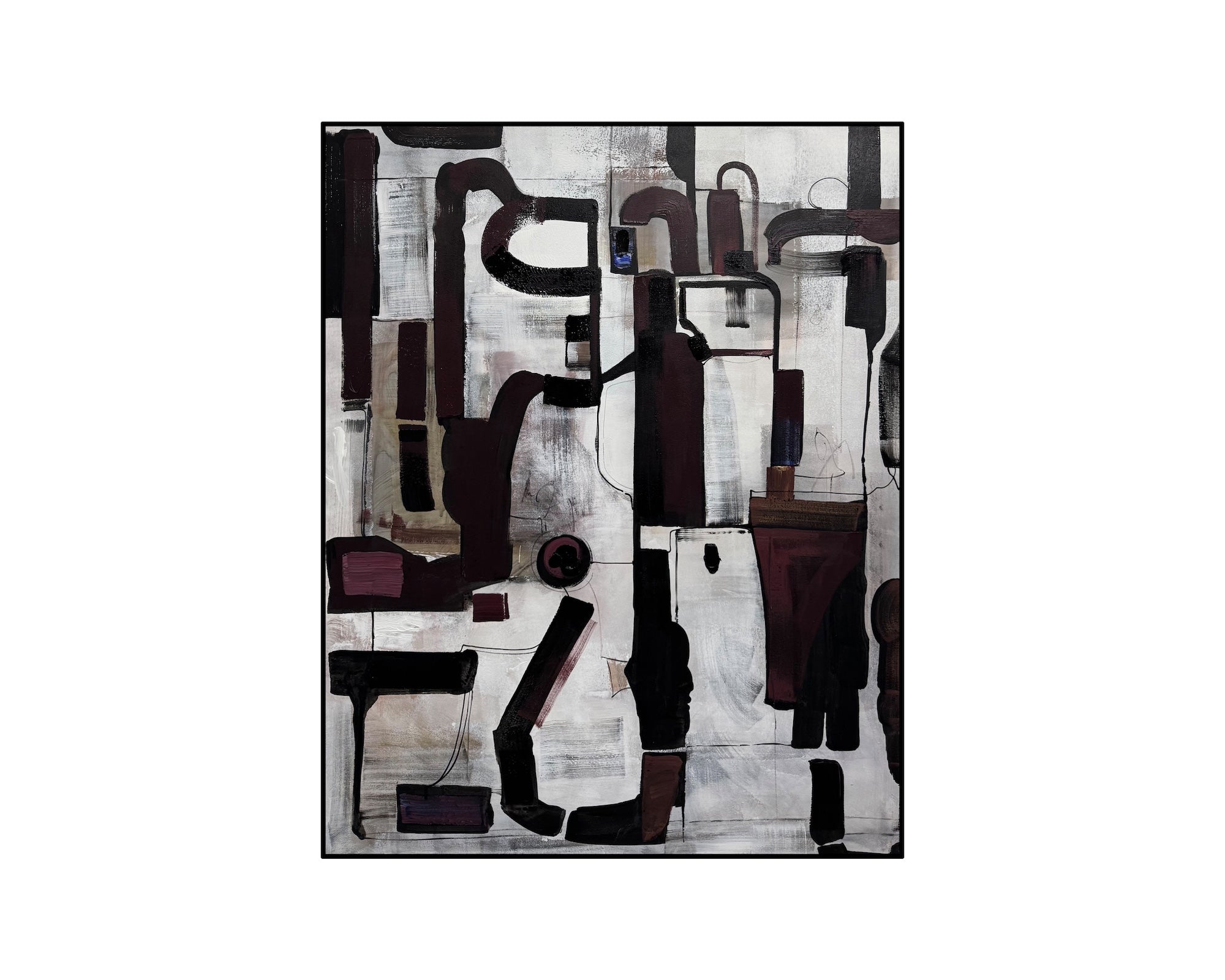 Axiom Oil Painting - Hand Painted/Black Wood Frame