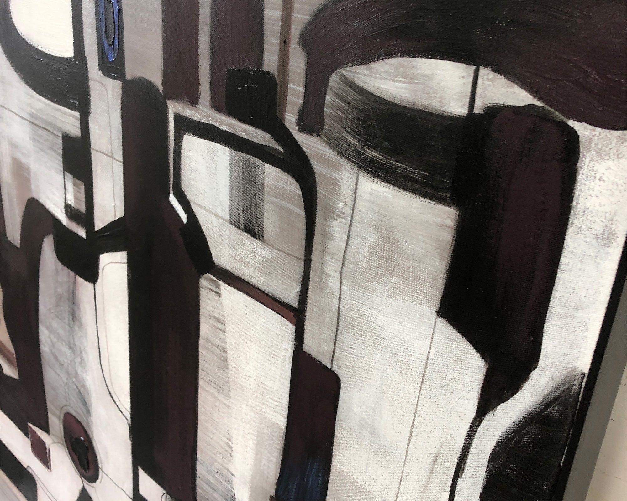 Axiom Oil Painting - Hand Painted/Black Wood Frame