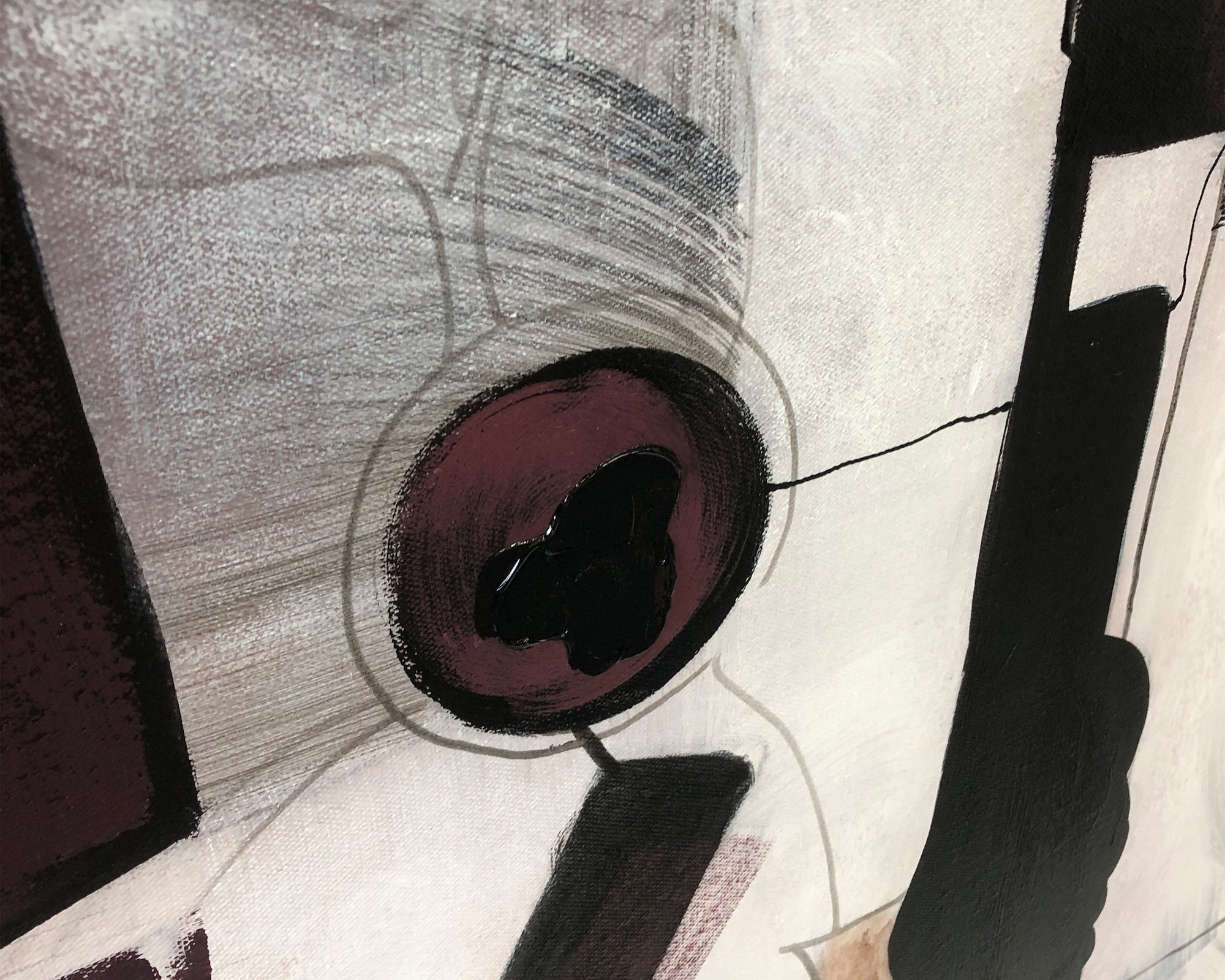 Axiom Oil Painting - Hand Painted/Black Wood Frame