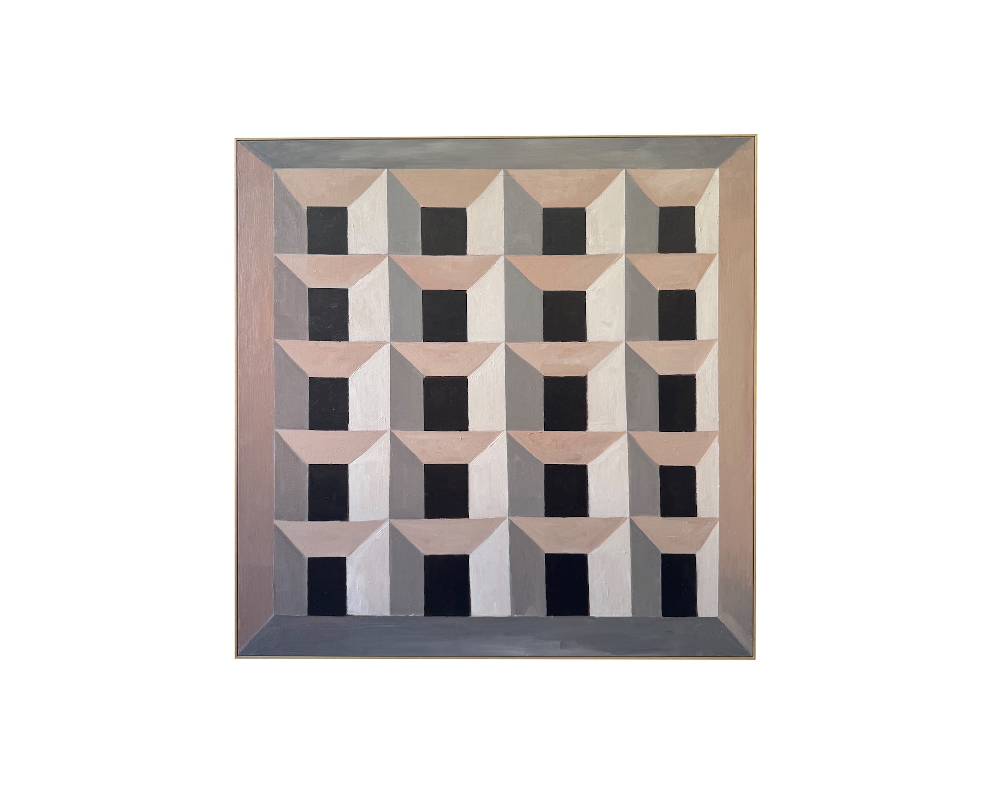 Cipher Oil Painting - Hand Painted/Wood Frame