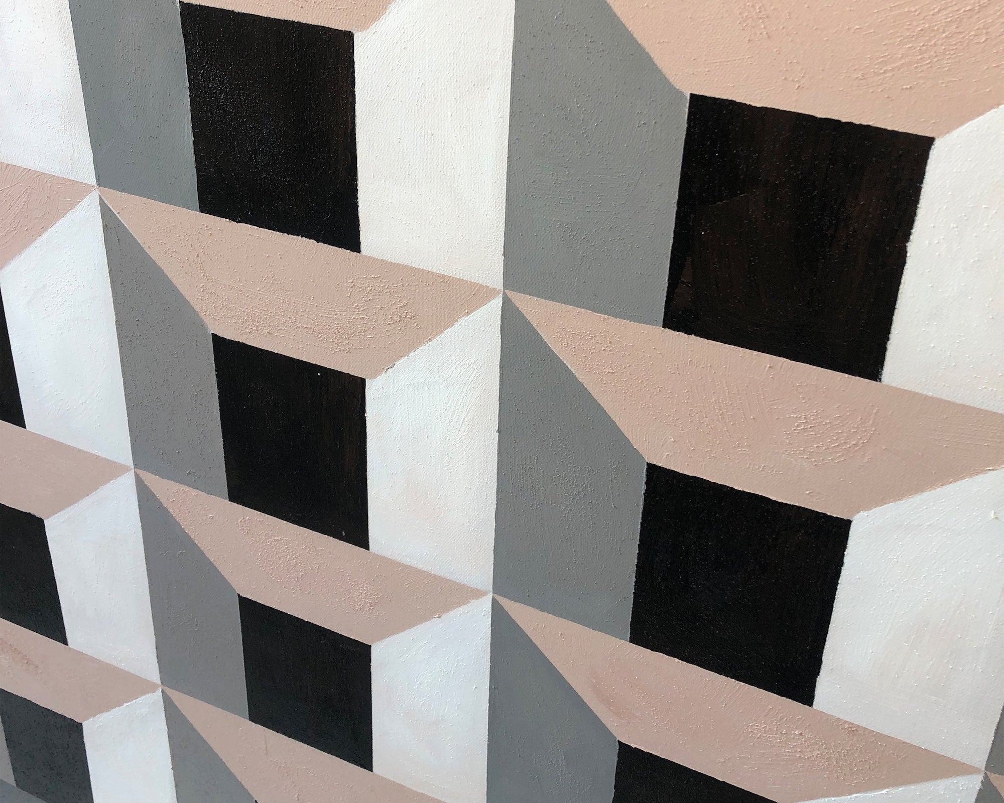 Cipher Oil Painting - Hand Painted/Wood Frame