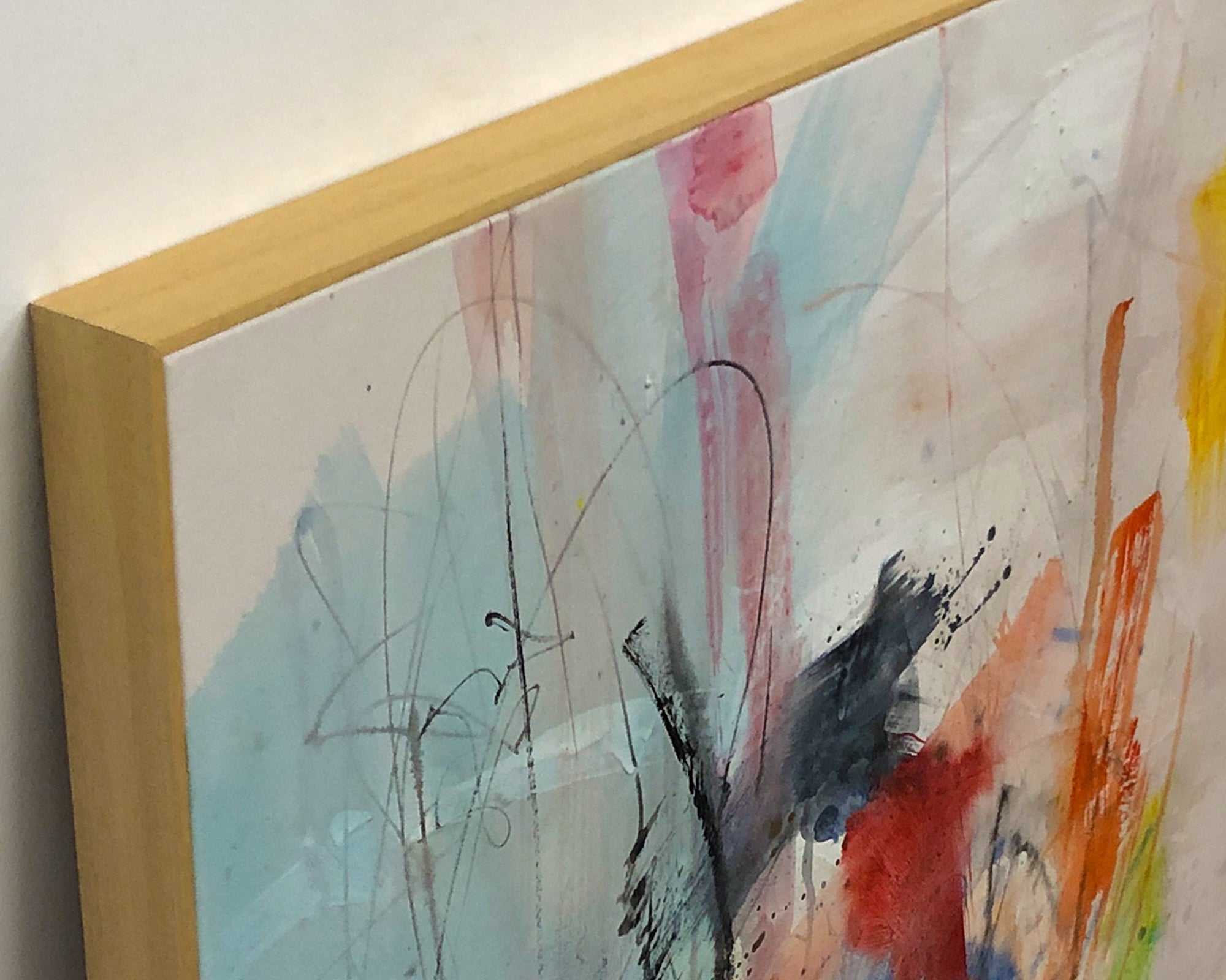 Rhapsody Oil Painting - Hand Painted/White Wood Frame