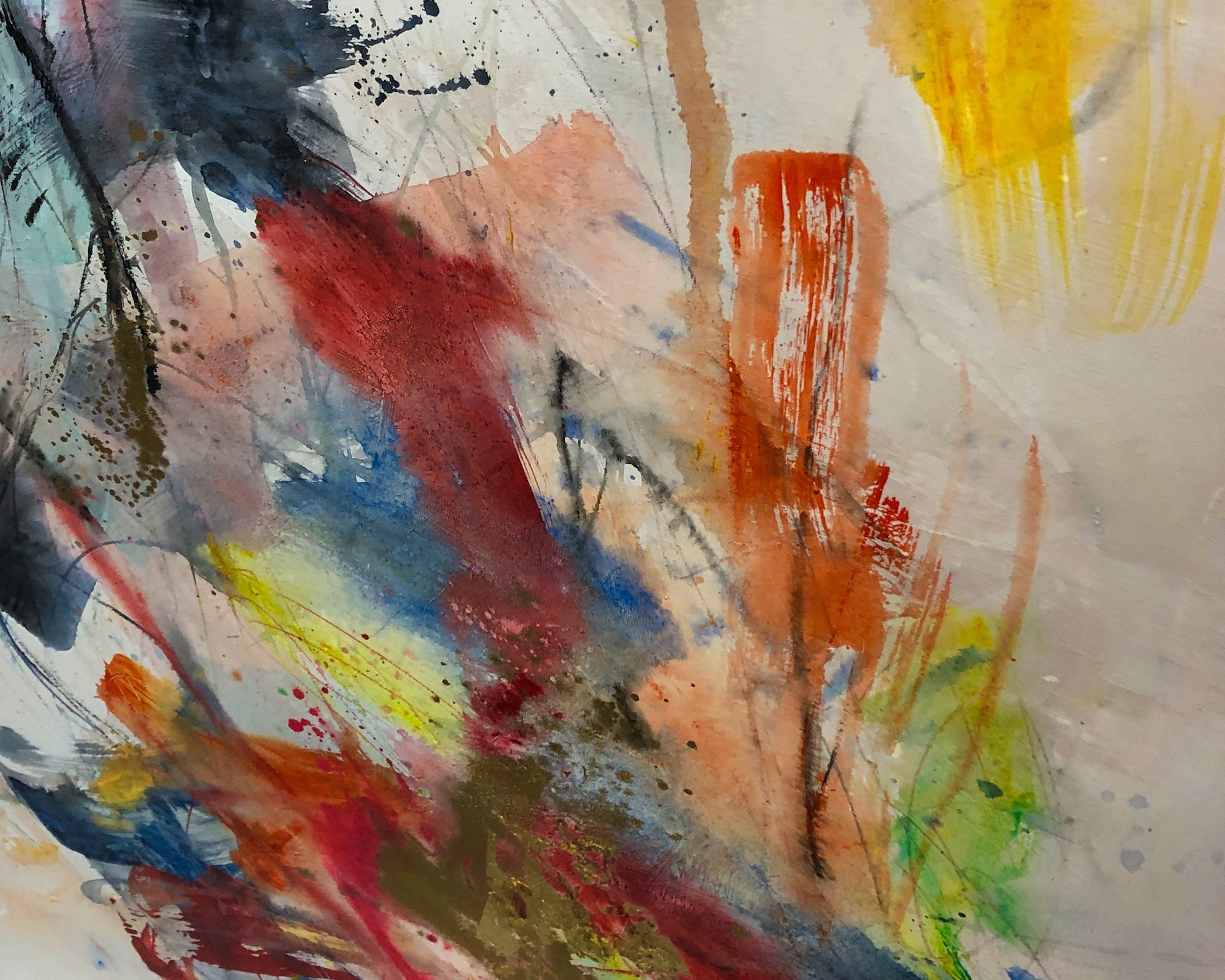 Rhapsody Oil Painting - Hand Painted/White Wood Frame