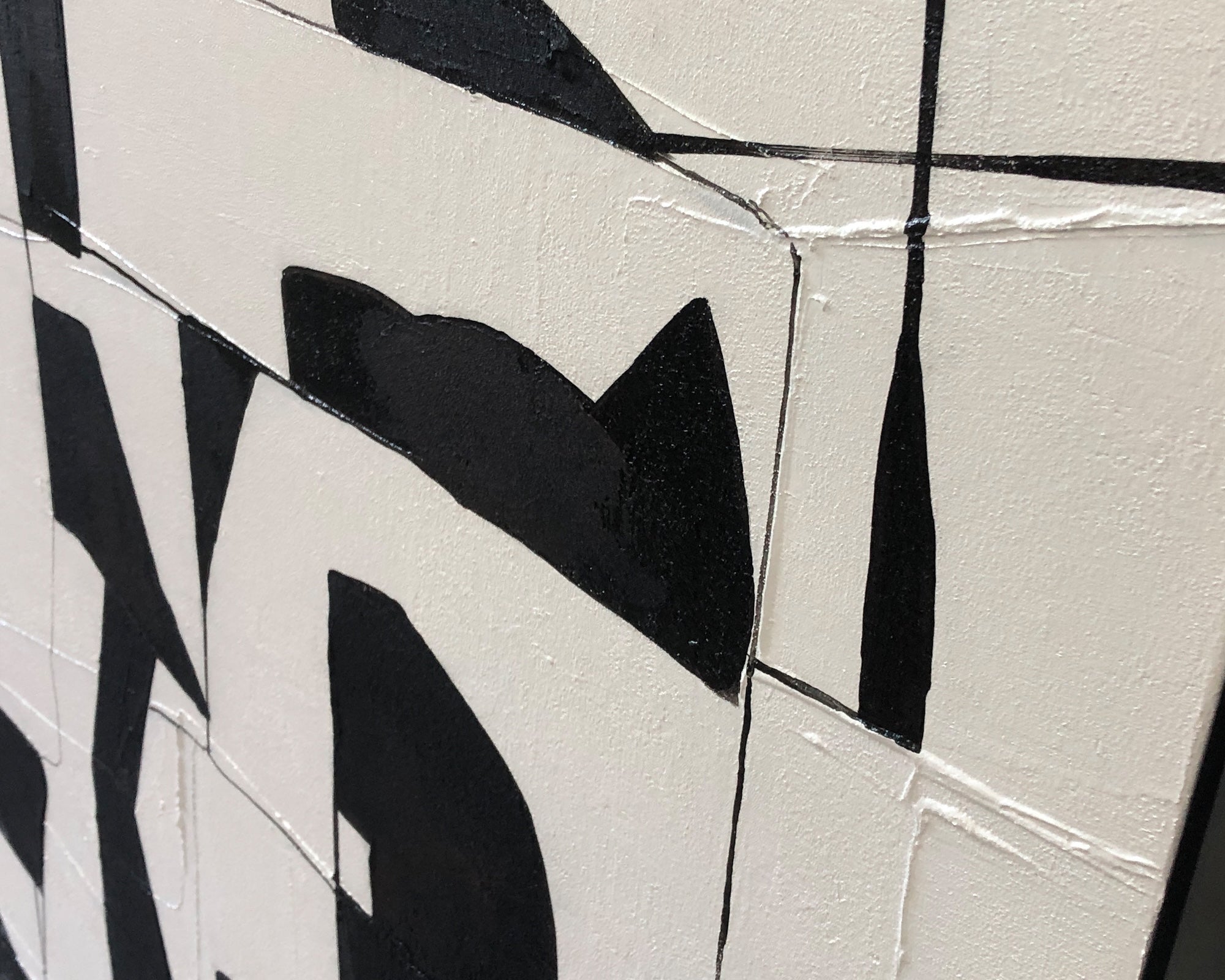 Parallax Oil Painting -  Hand Painted/Black Wood Frame