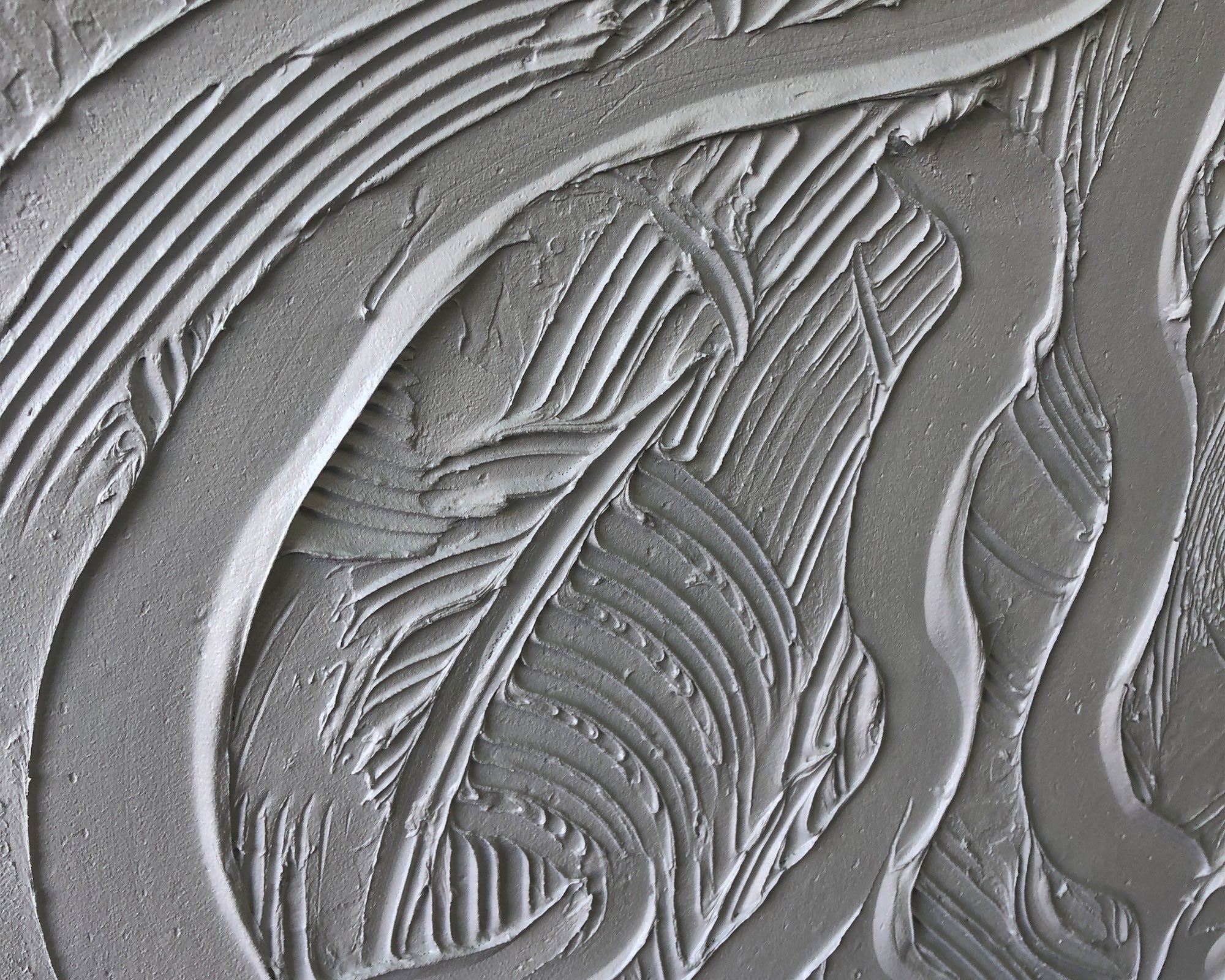 Serene Oil Painting - Hand Painted/White Wood Frame