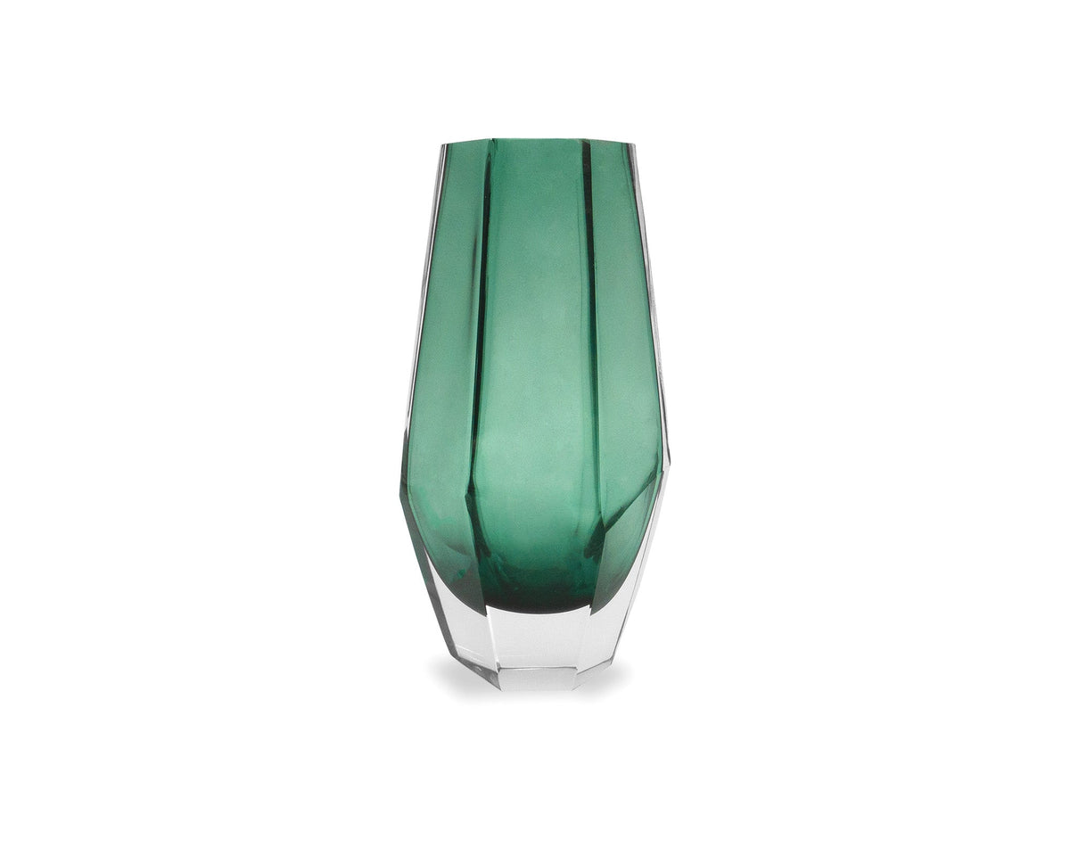 Wiley Vase Small - Green Glass