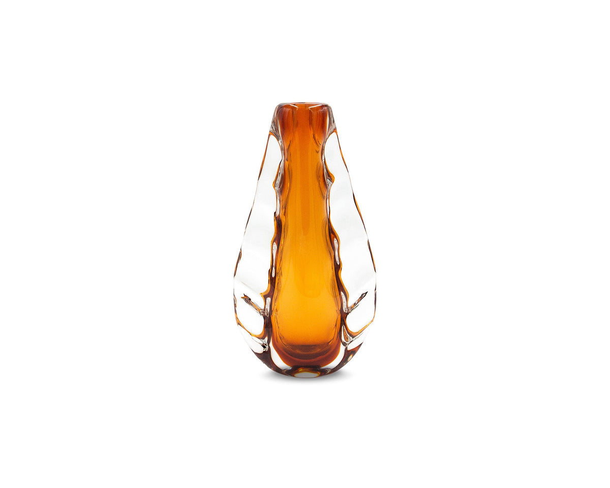 Astell Crystal Amber Vase  -  Small