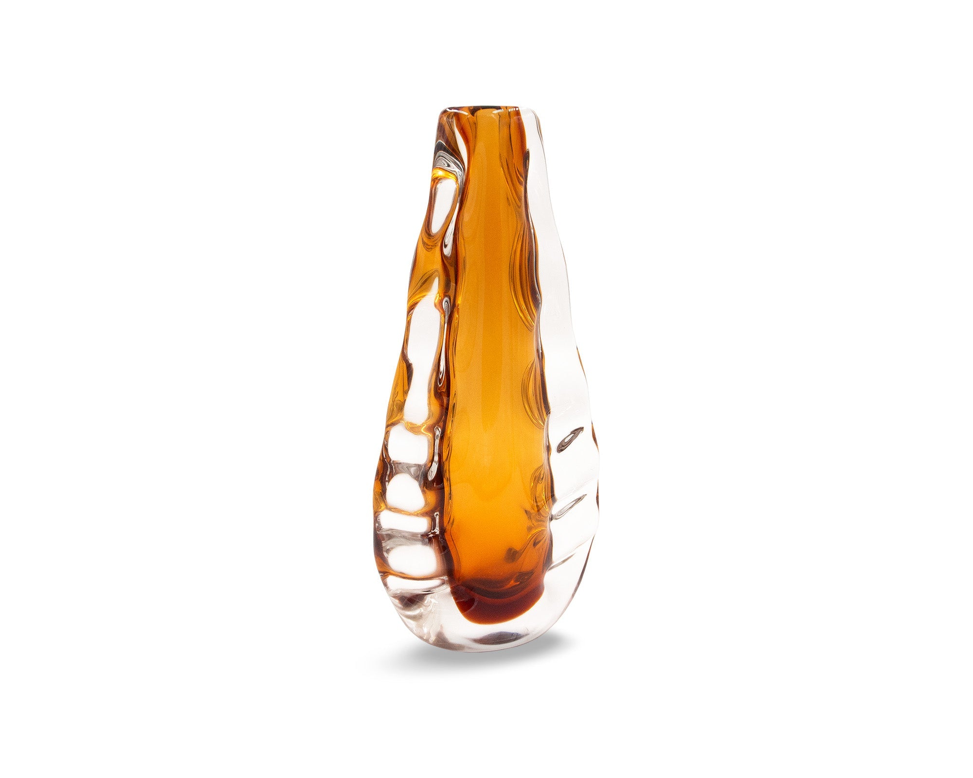 Astell Crystal Amber Vase  -  Medium